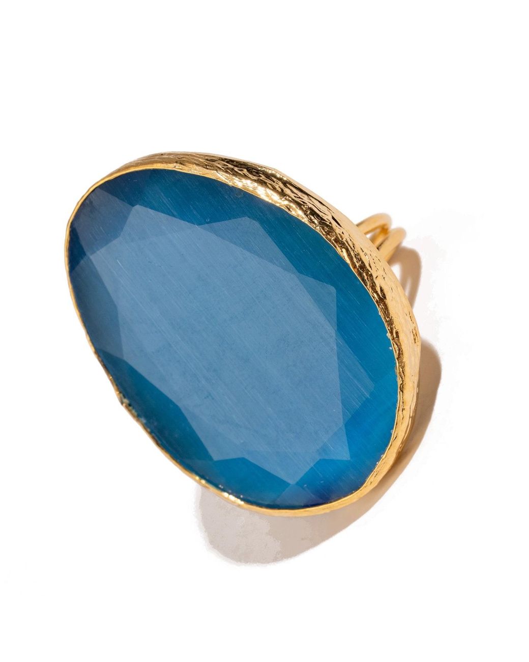 Ebru Jewelry Blue Gypsy Soul Cat Eye Statement Ring