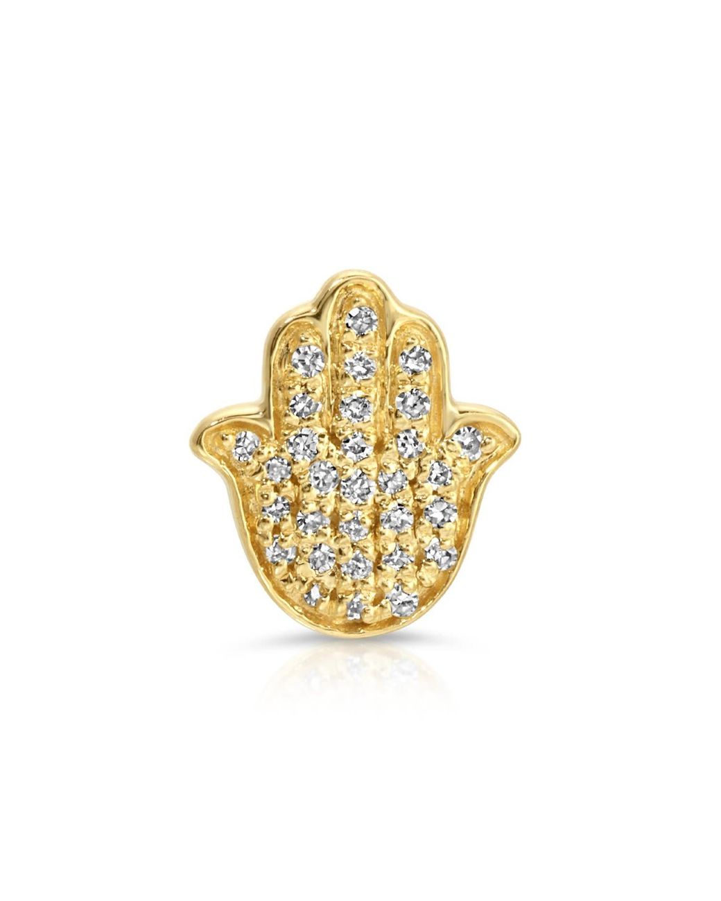 Maya Brenner Metallic Pavé Charm Stud