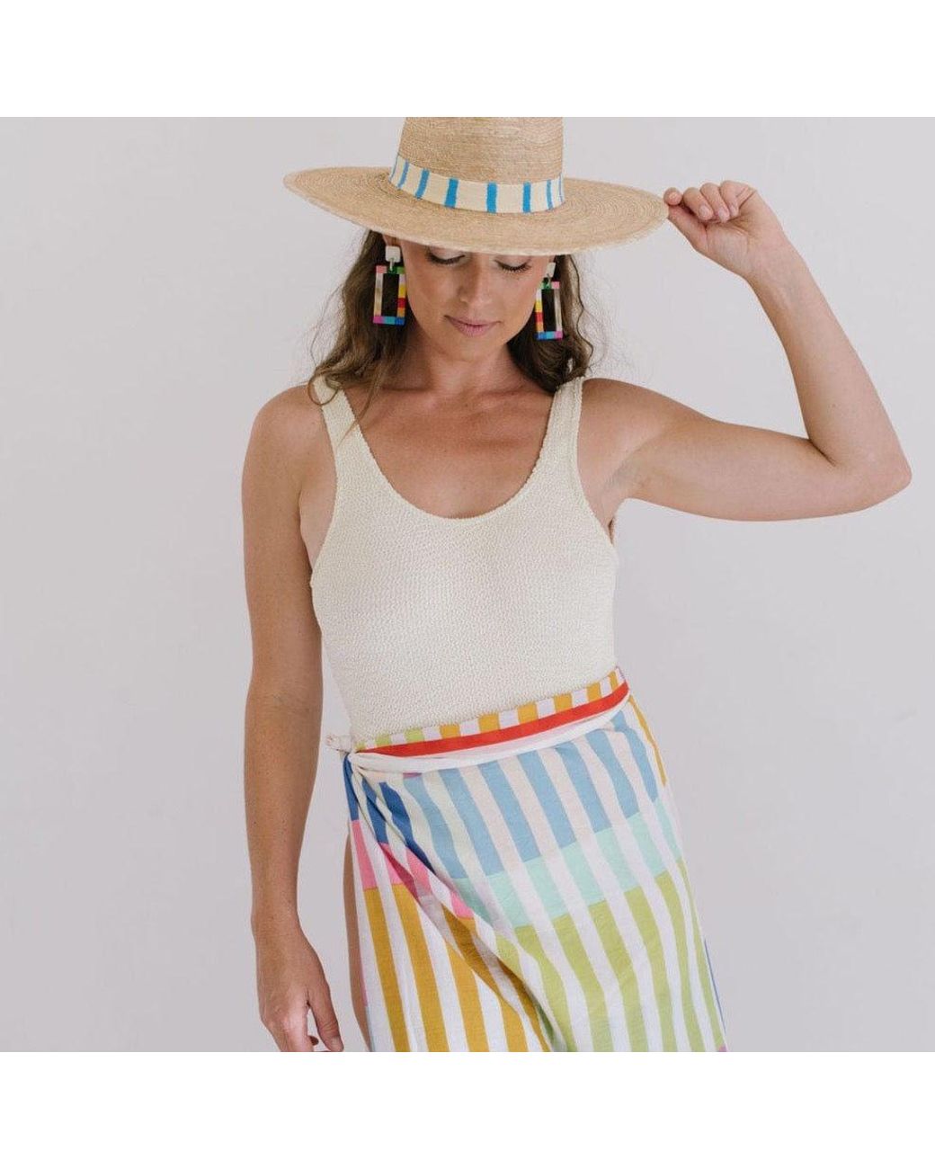 SUNSHINE TIENDA Multicolor Stripe Sarong