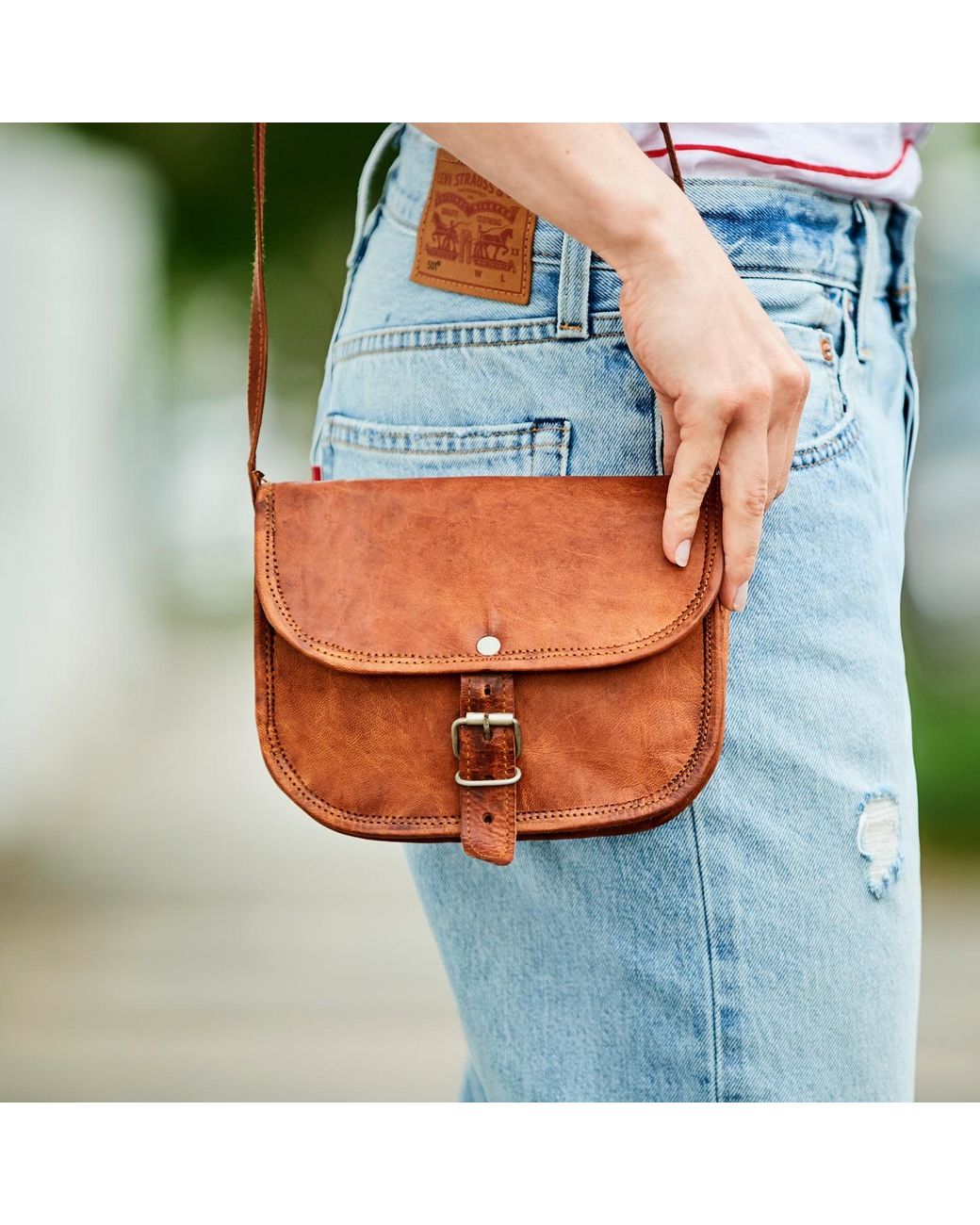 VIDA VIDA Brown Vida Vintage Mini Mini Leather Bag