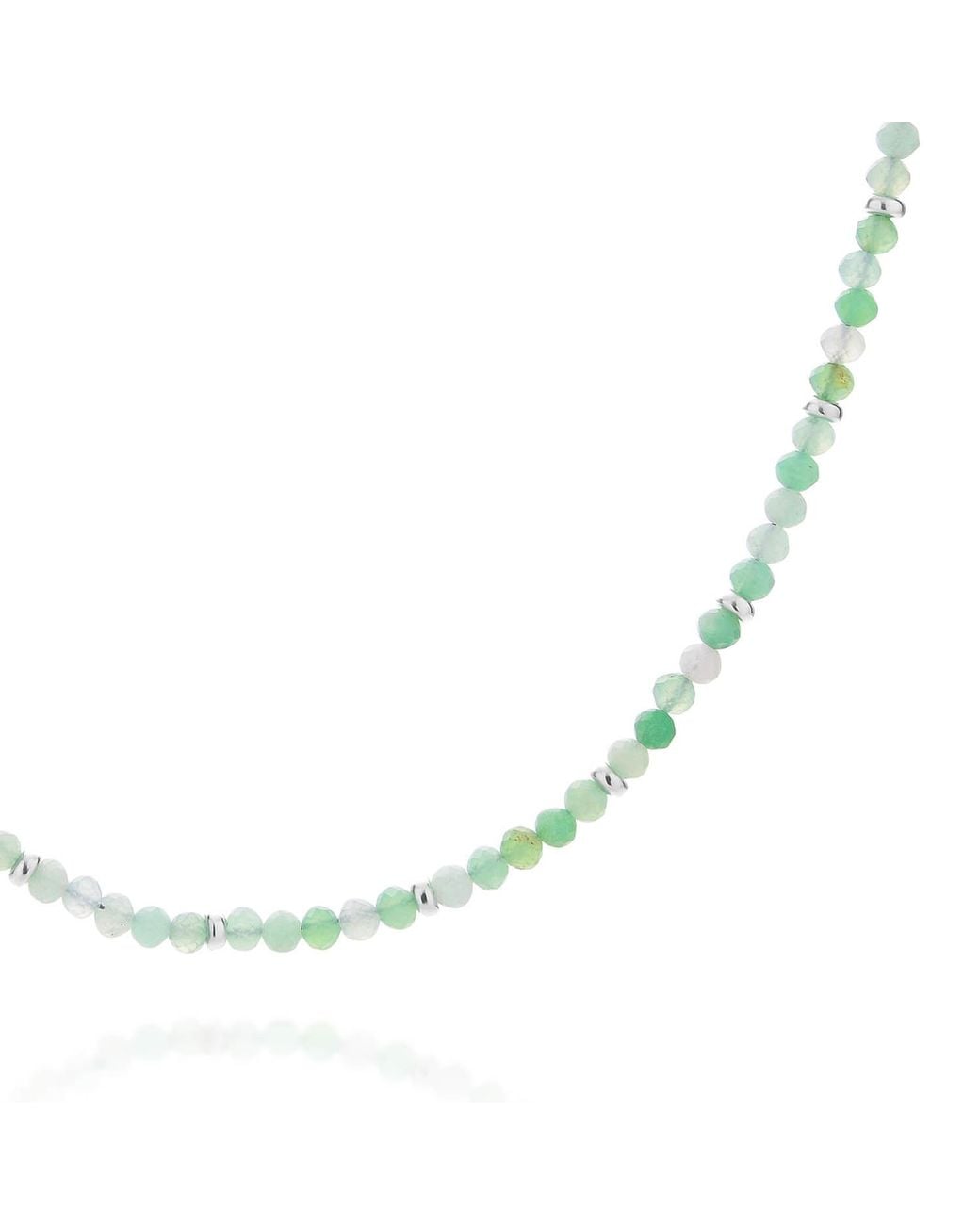Nellou Jewellery Metallic Chrysoprase May Birthstone Orbit Necklace