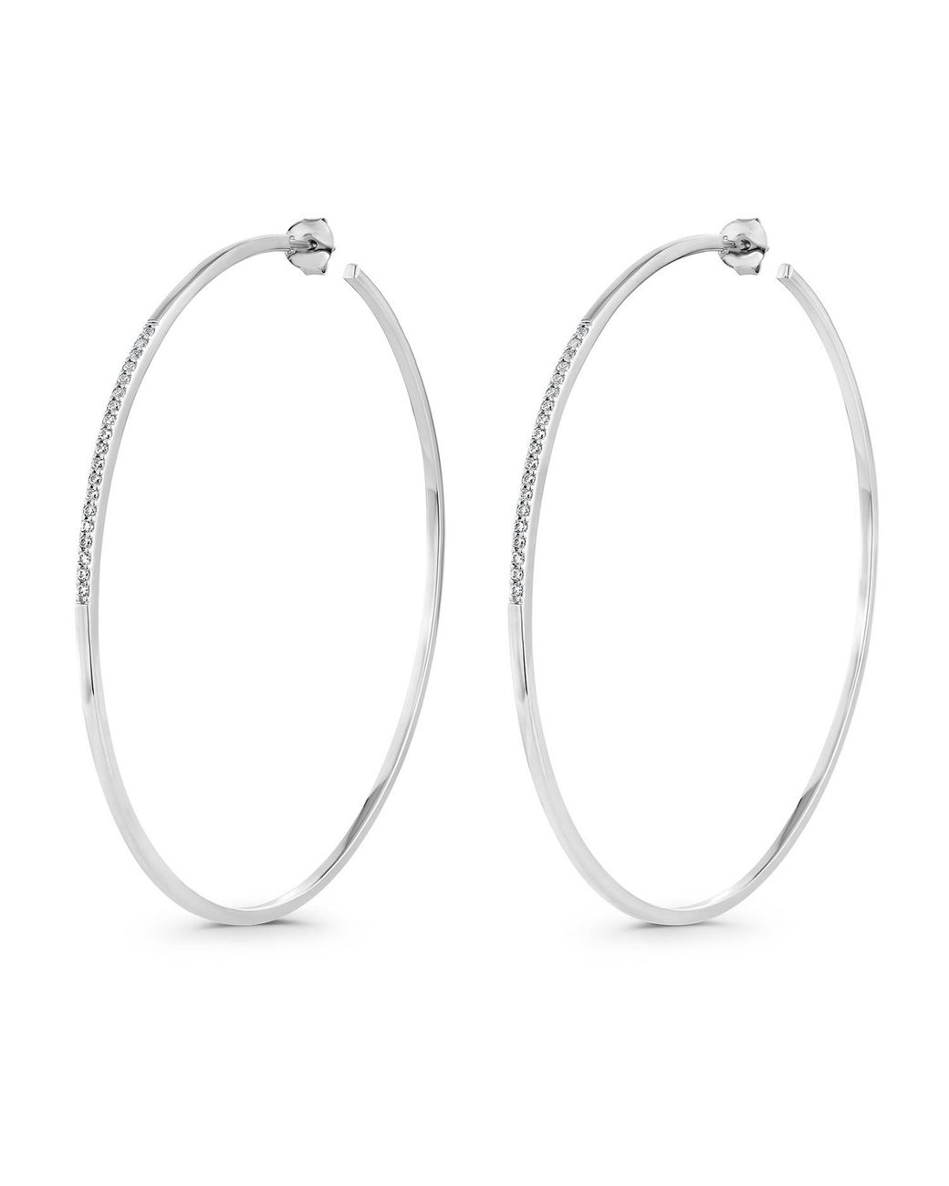 SALLY SKOUFIS Metallic Journey Earring With Made Cz Diamond Stimulant