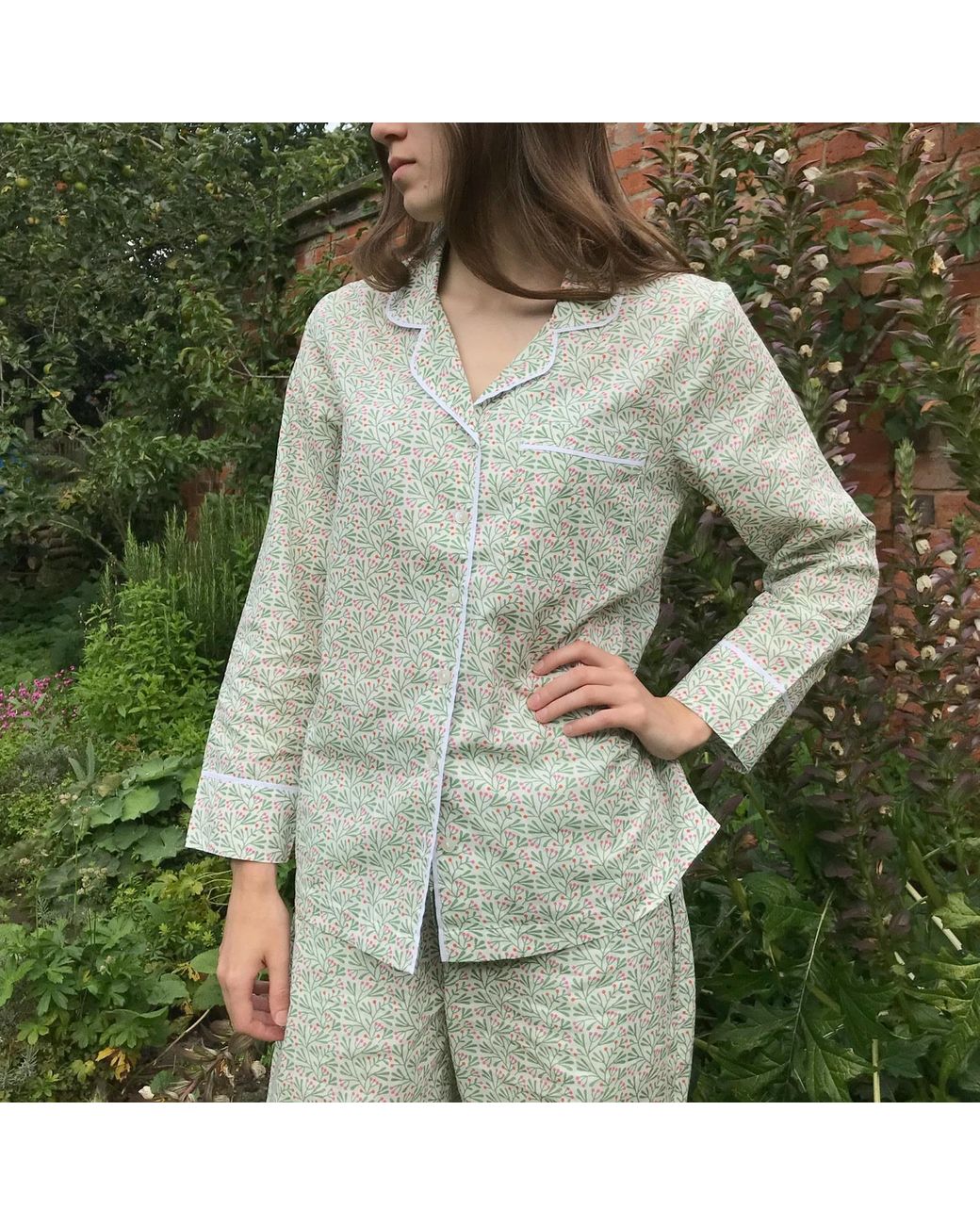 Lime Tree Design White Berry Pyjamas
