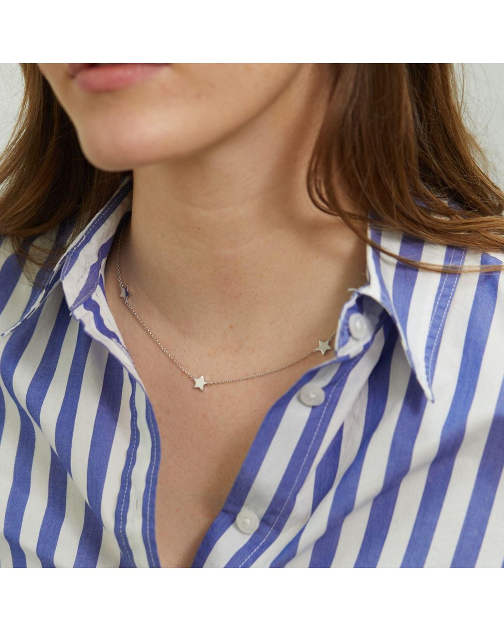 Auree Jewellery Metallic Alta Sterling Multi Star Necklace