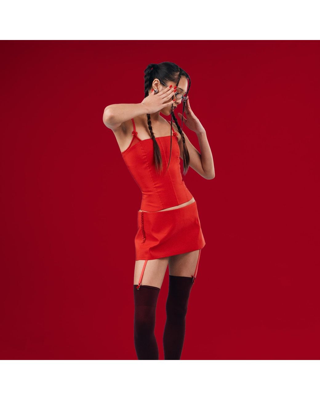 The Coolgirl Nyc Red Jane Skirt