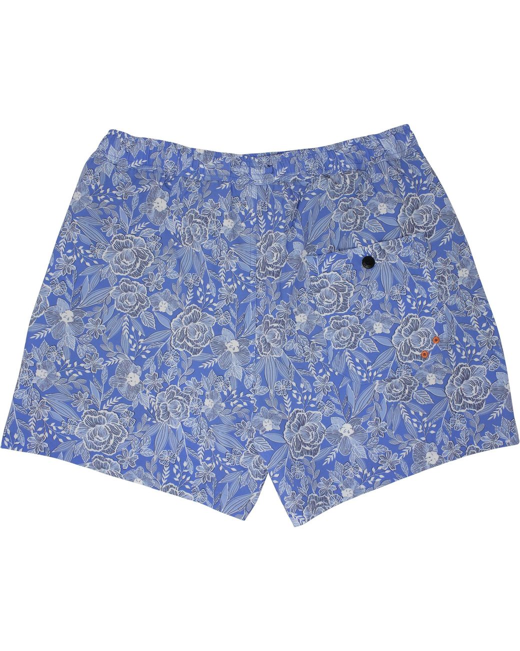 Lords of Harlech Blue Quack Cutout Floral Swim Short for men
