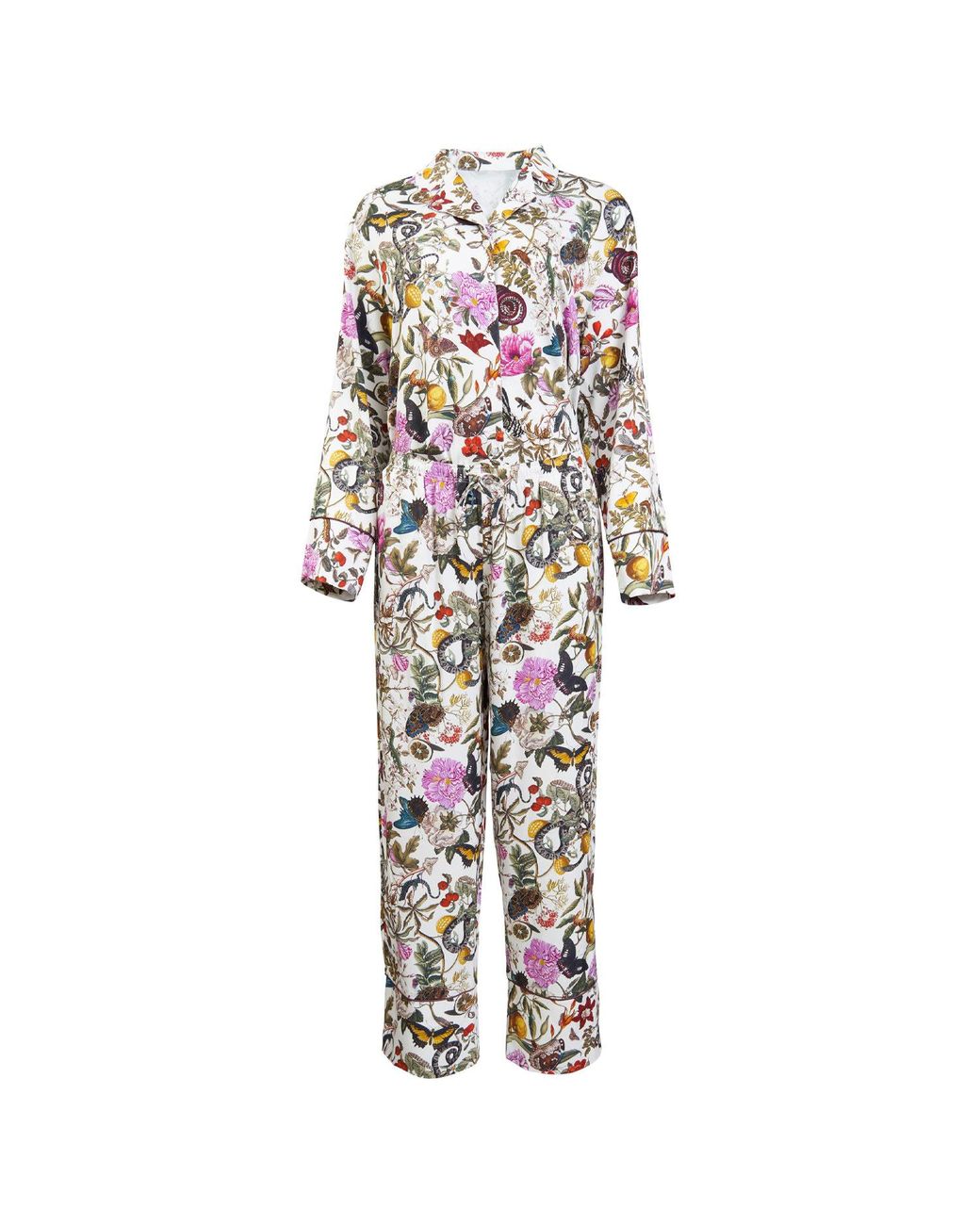 Fable England White Floral Engravings Pyjamas