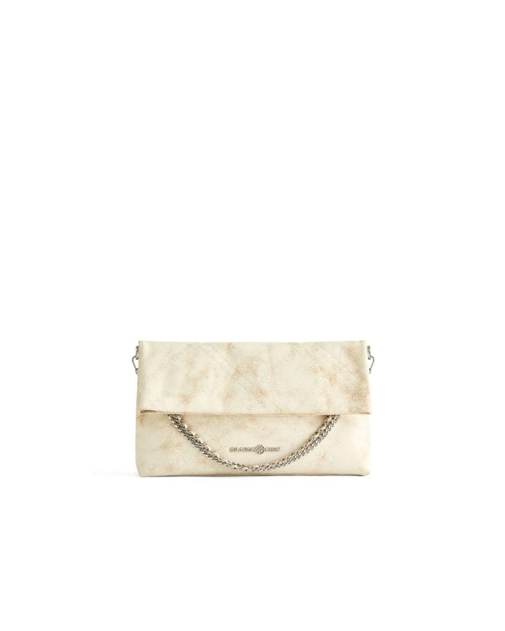 Orange Cube White Retro Messenger Bag