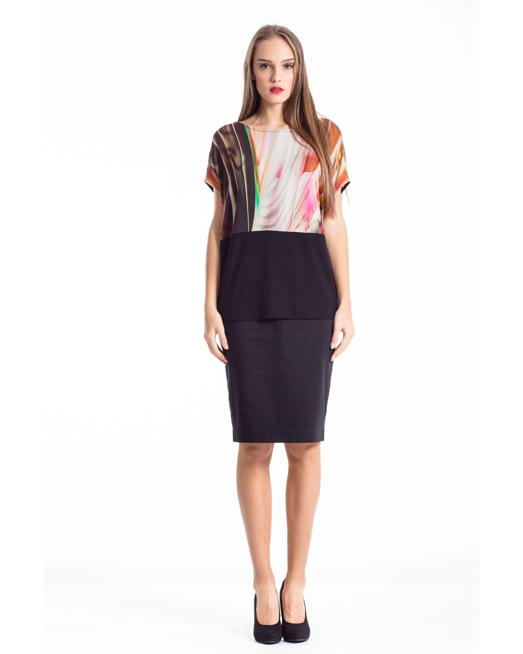 Conquista Pink Animal Print Detail Top