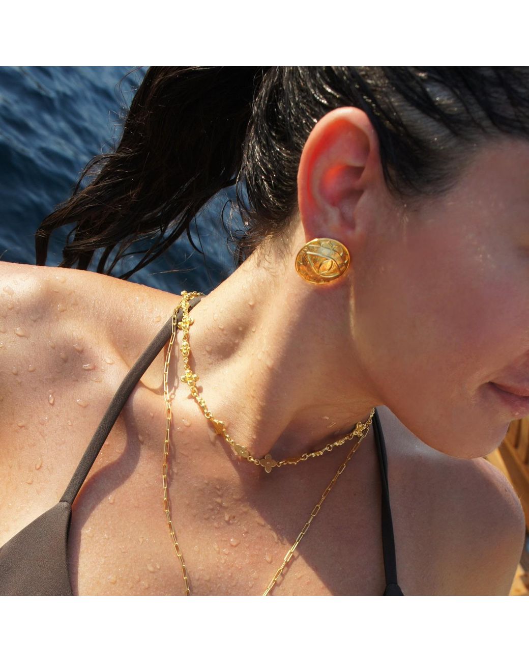 Ece London Yellow The Gaze Earrings