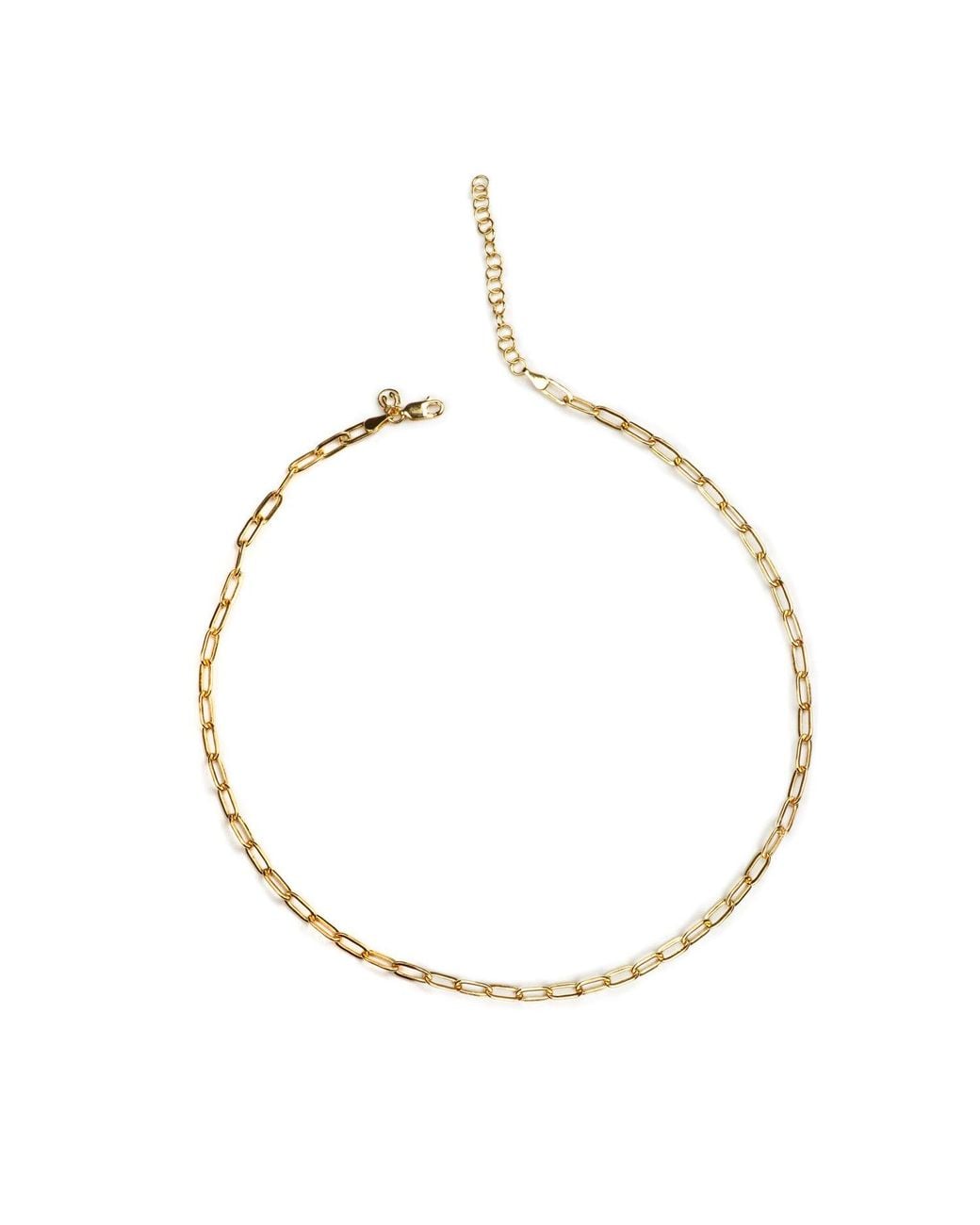 The Jewellery Store London Metallic Paper Clip Chain Necklace