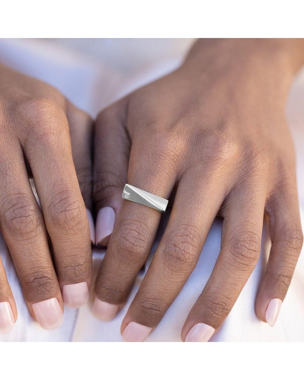 Cier White Flex Diamond Ring