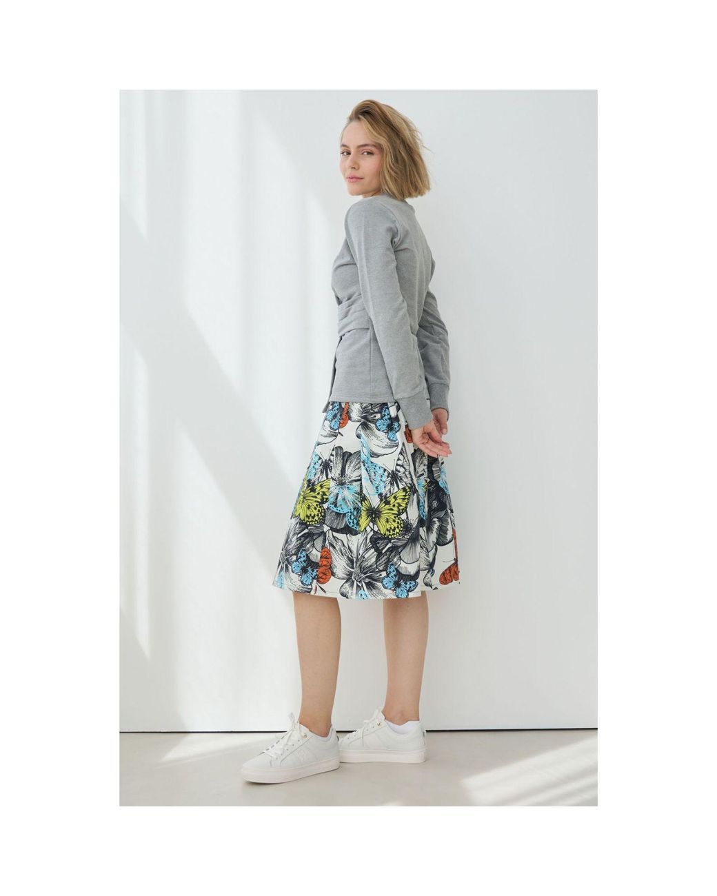 Marianna Déri Green Butterfly Print Skirt