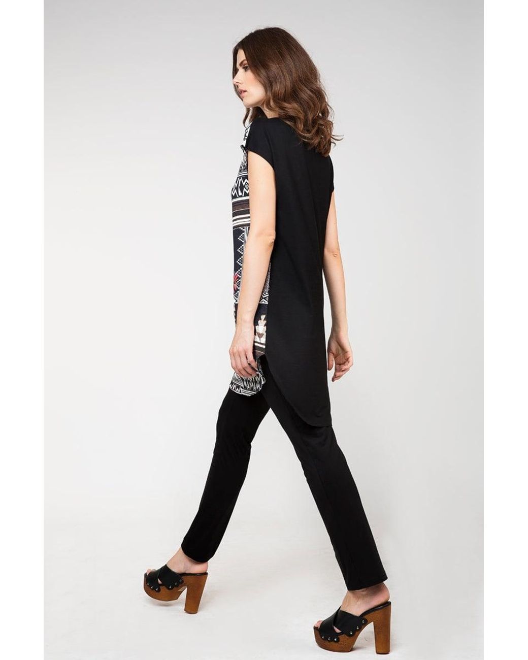 Conquista Black Wide Leg Trousers