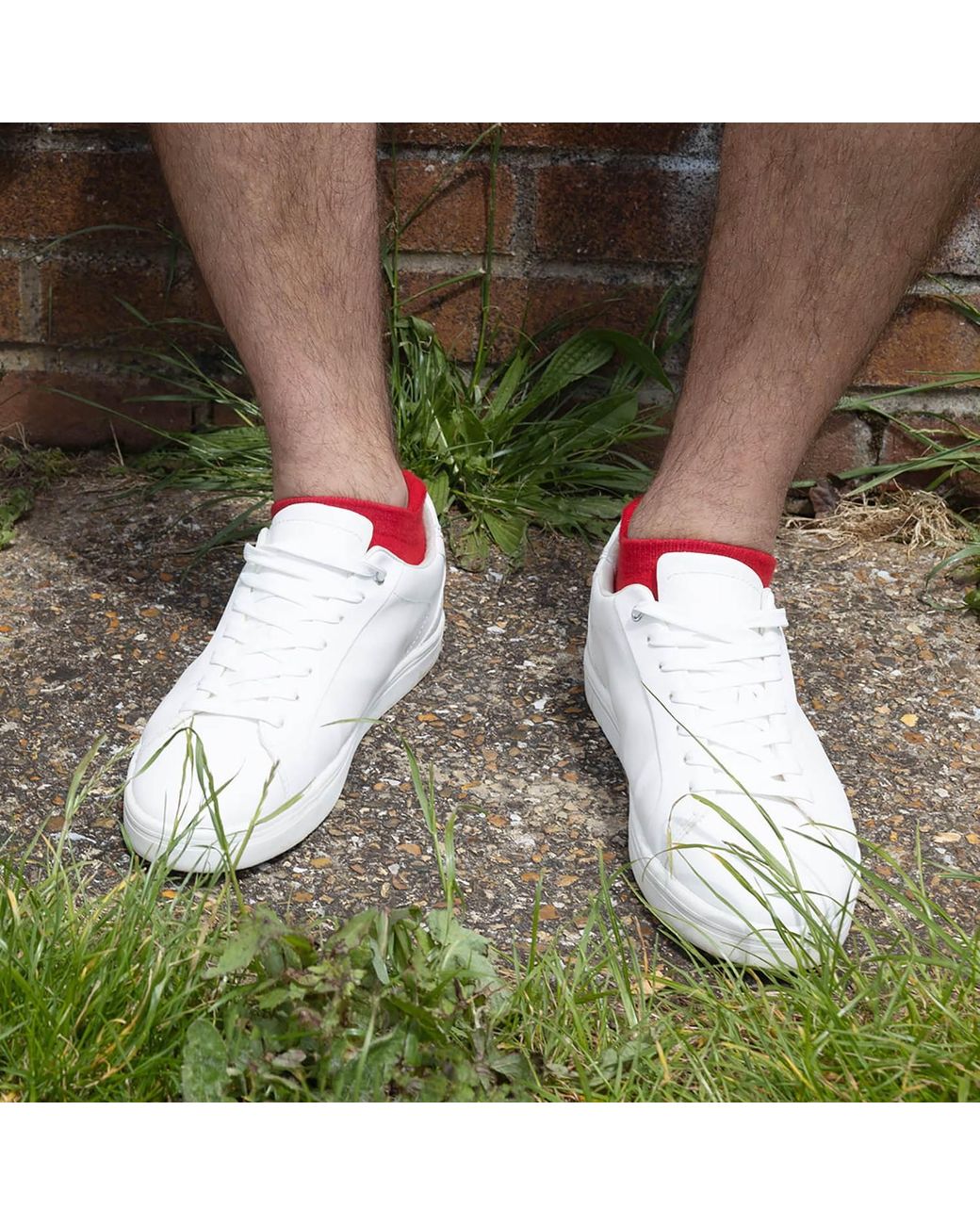 Peper Harow - Made in England Red Trainer Sports Socks Ten Pack Bundle – Organic for men