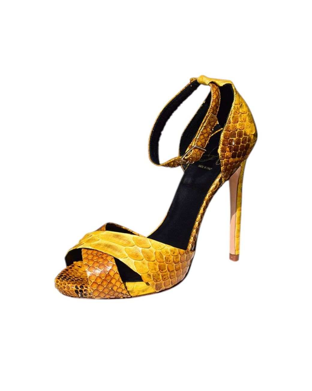 Aethra Shoes Natural Aetis Ankle Strap Sandal Stiletto Heels