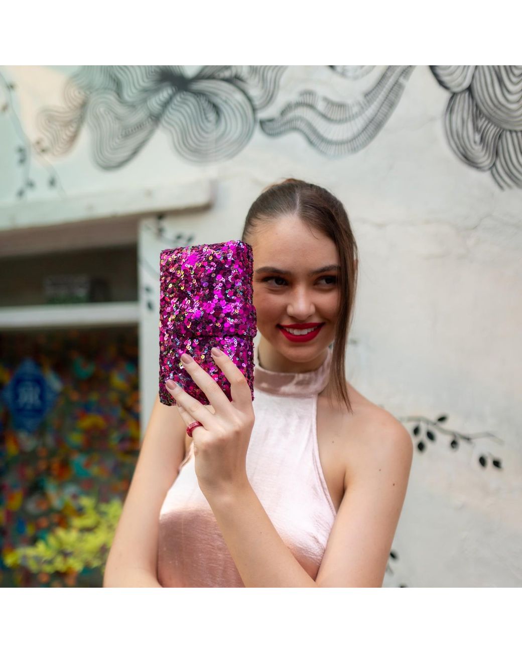 Simitri Purple Radiant Rani Kitsch Clutch