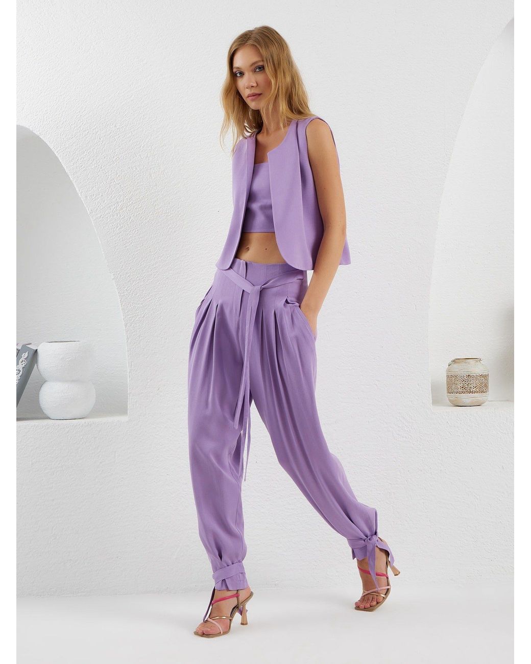 Lumina Eligma Purple The Arabesque Pants Ensemble