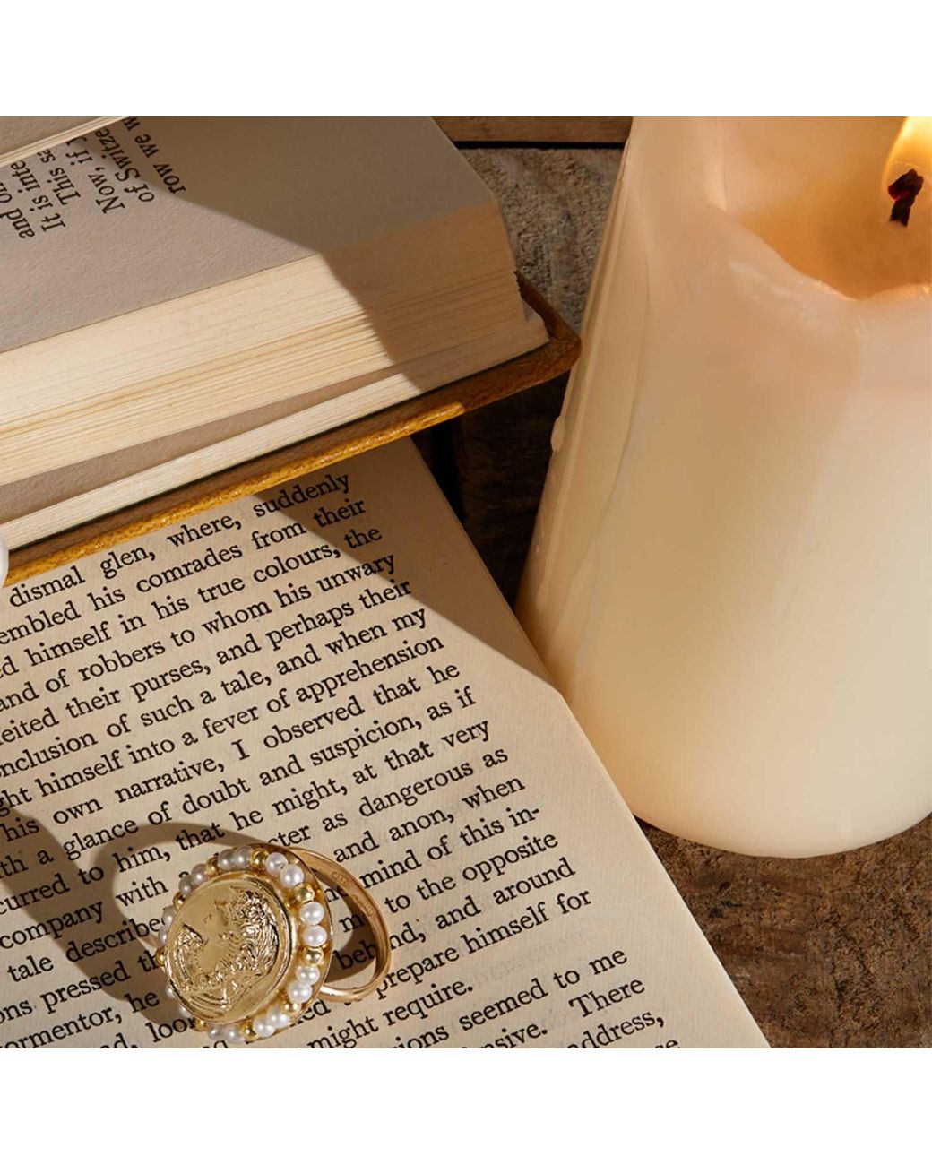 Vintouch Italy Metallic Fiammetta-Plated Pearl Ring