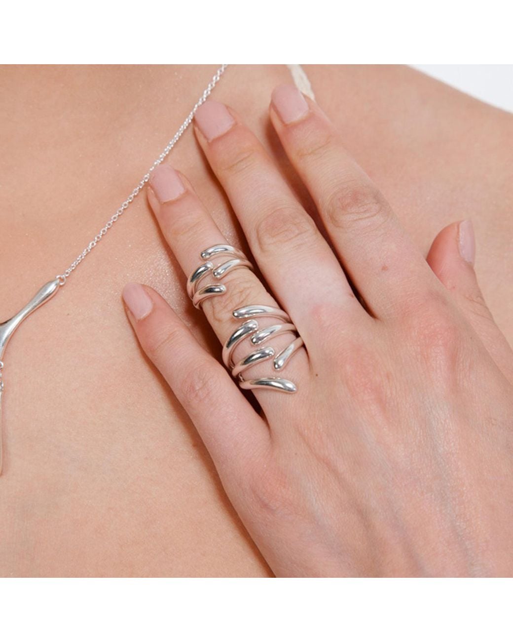 Lucy Quartermaine Metallic Sterling Six Drop Ring Part One