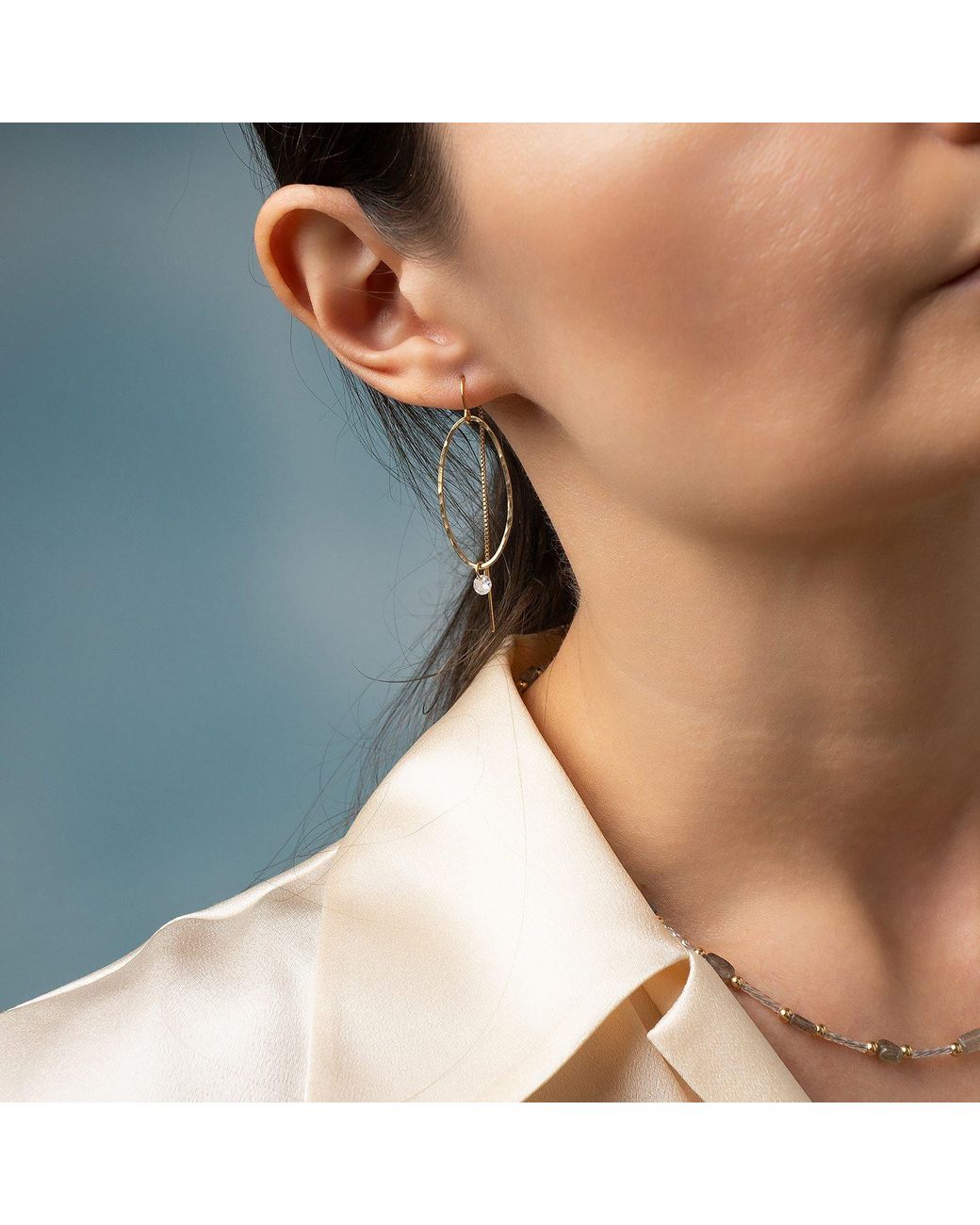Kate Koel Metallic Dangle Thread Earrings