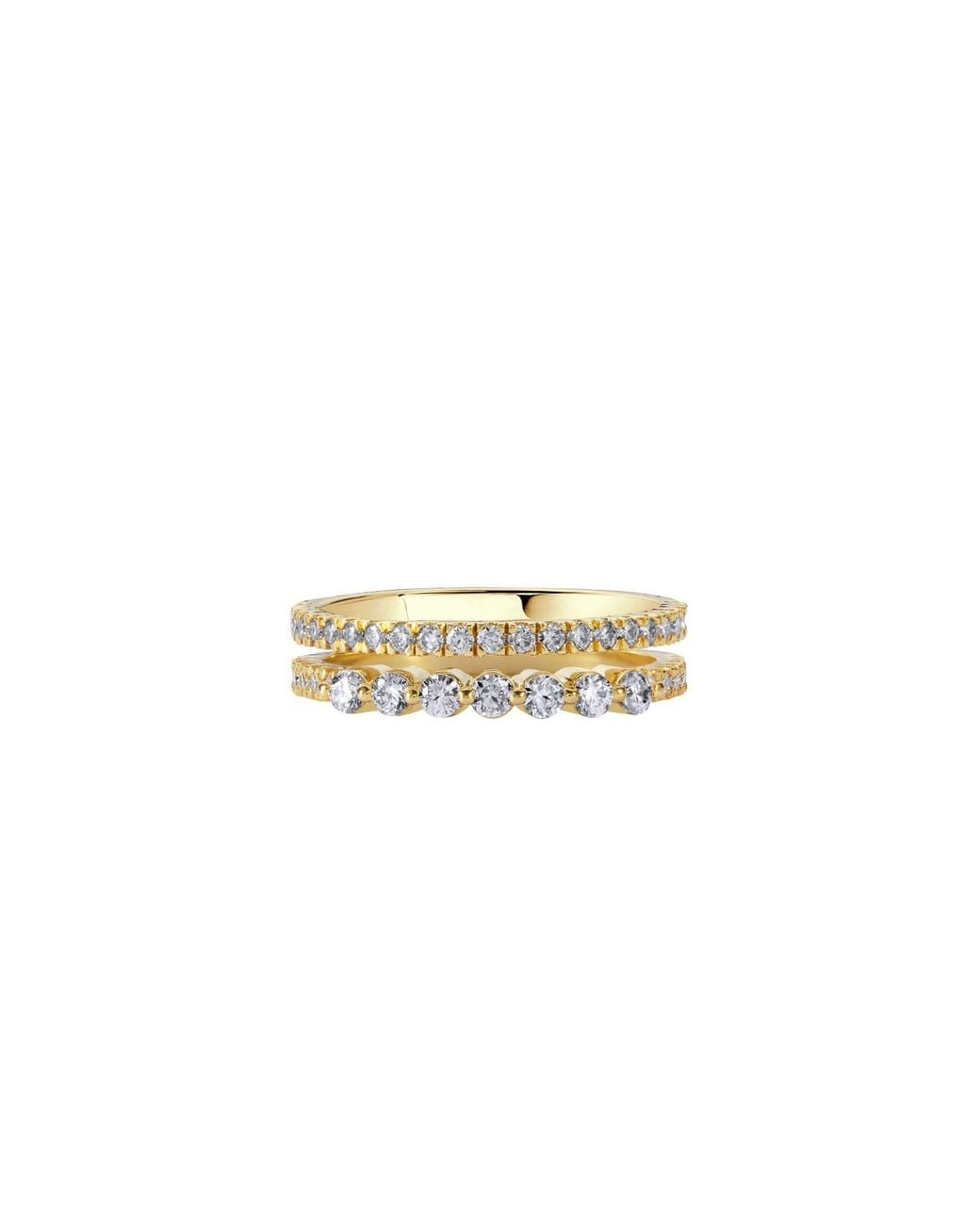 BLOOMTINE | Earth Angel HQ Metallic Illuminess Premium Vermeil Moissanite Combi Ring