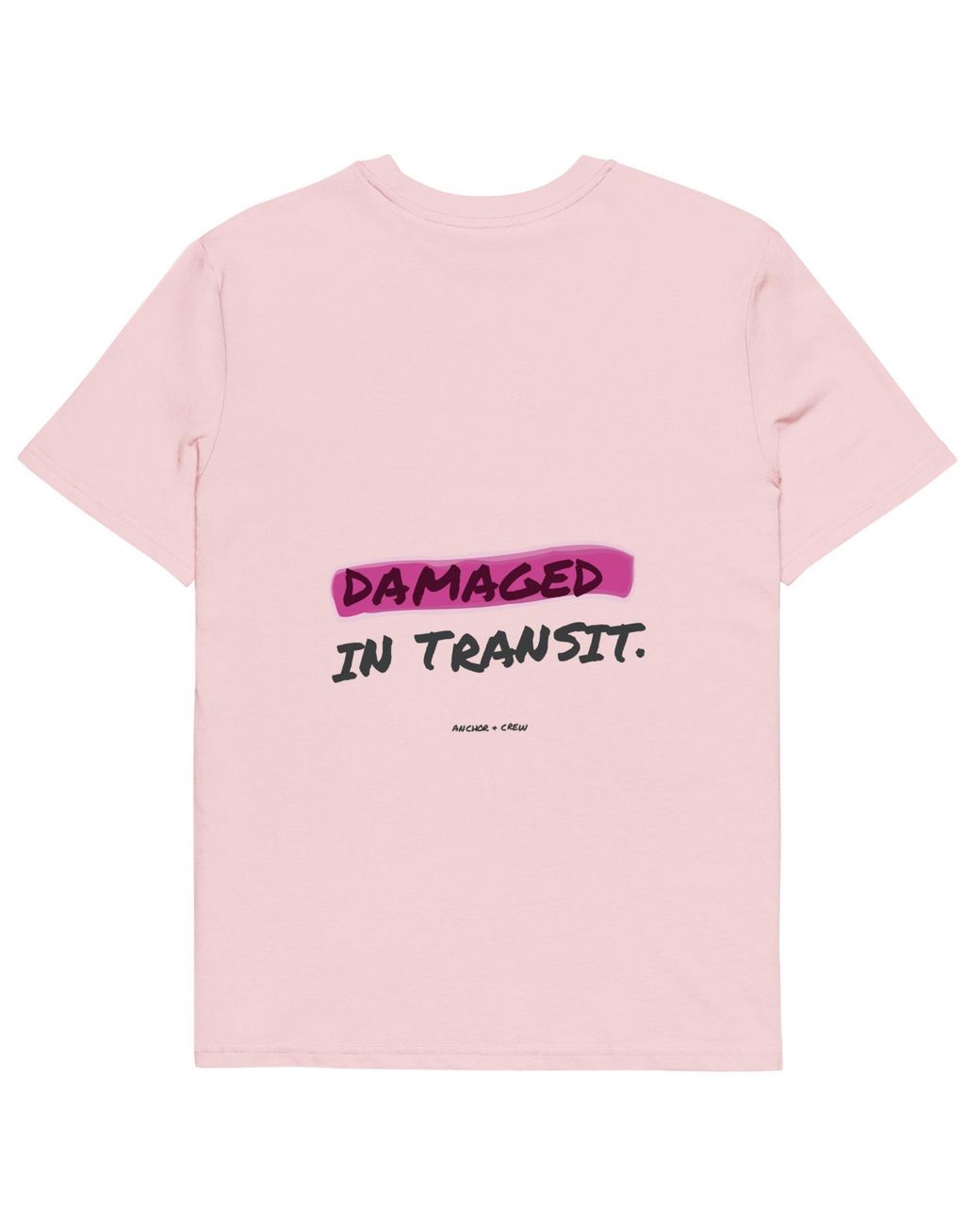 Anchor and Crew Pink Cotton Out For Delivery Annotations Organic Cotton T-Shirt