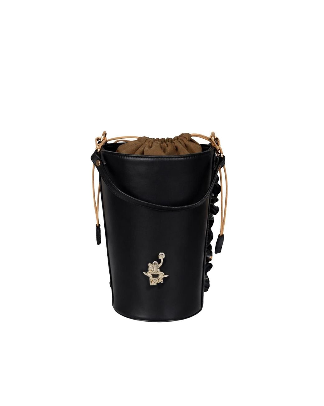 F3Rog by Rana Black The Crossbody Coral Bucket Bag With A Shoulder Strap