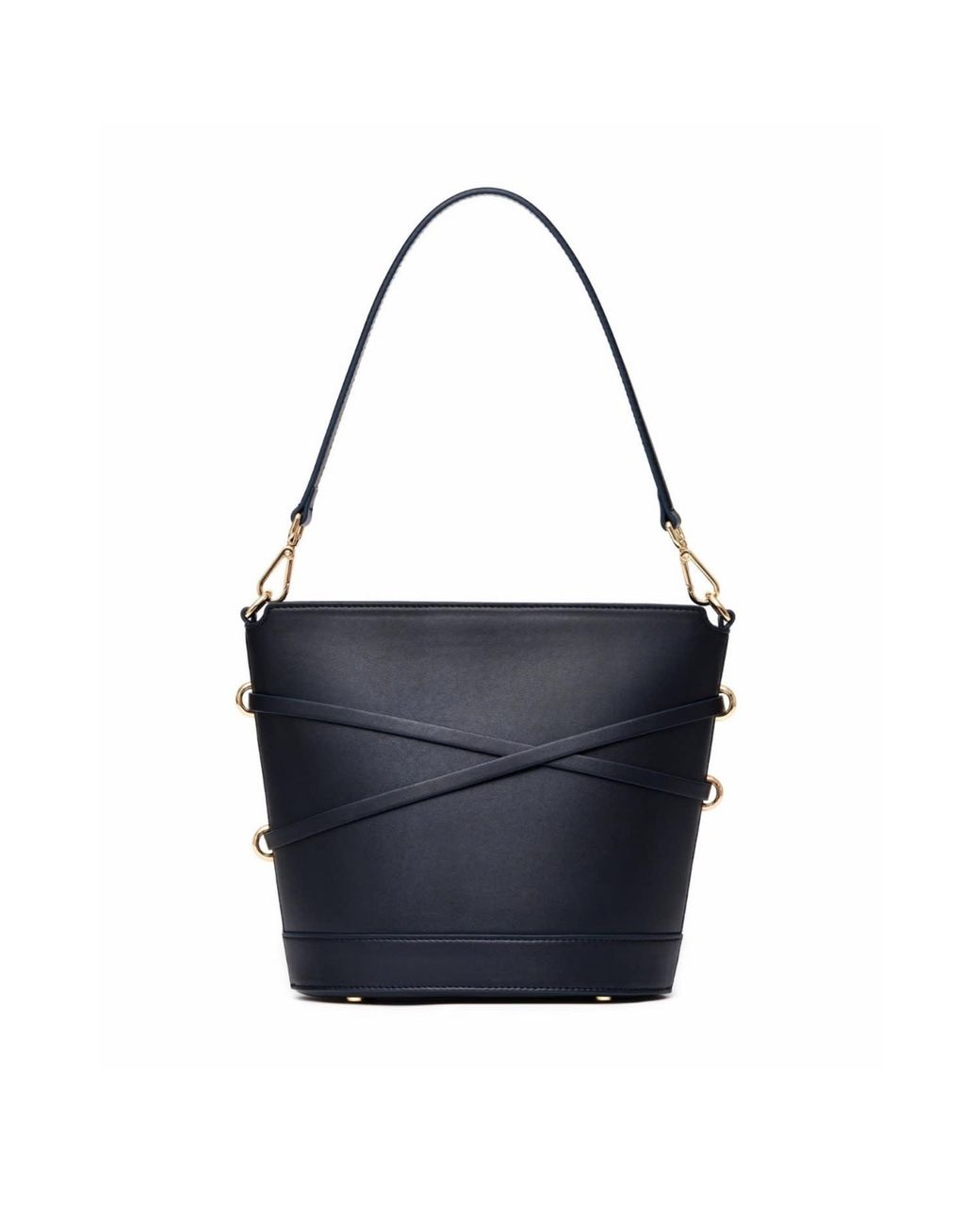 Owlish Studio Blue Glacier Vegan Leather Bucket Bag