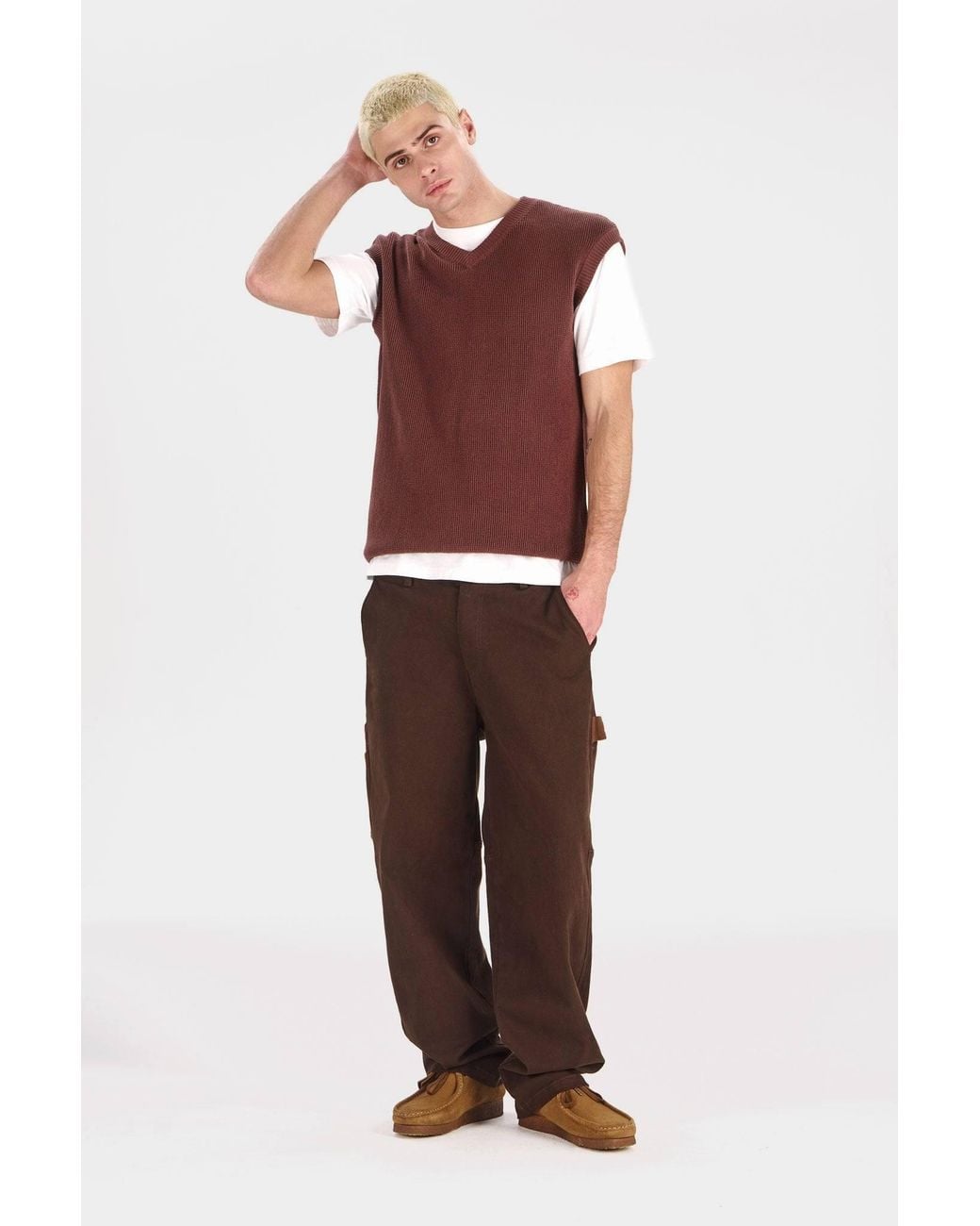 Komodo Brown Theo Organic Cotton Carpenter Trouser for men