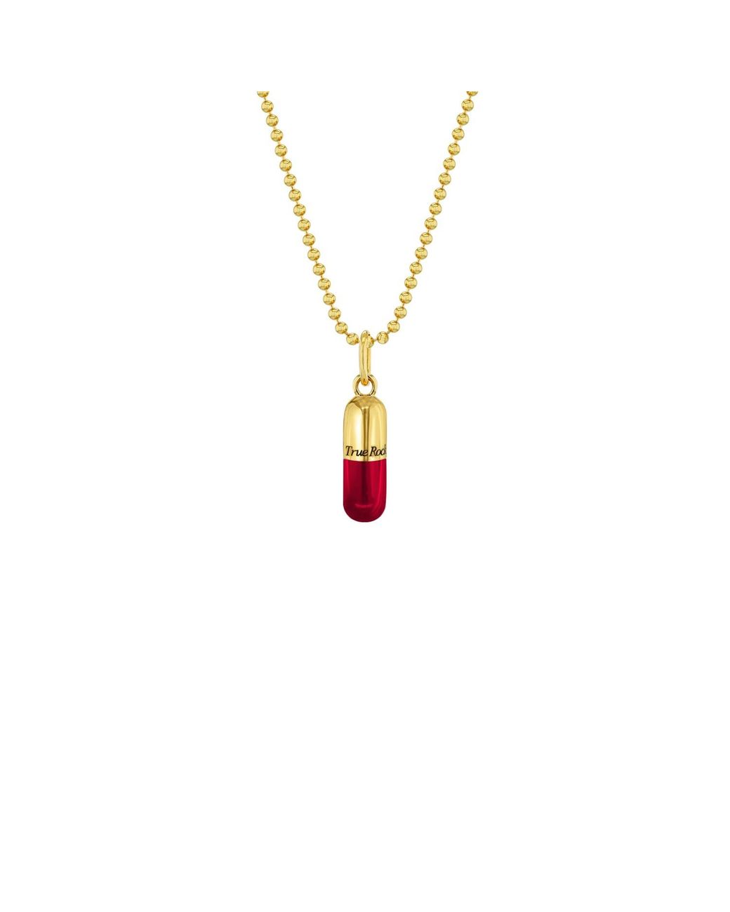True Rocks Metallic 18Kt Plated Small Pill Pendant for men