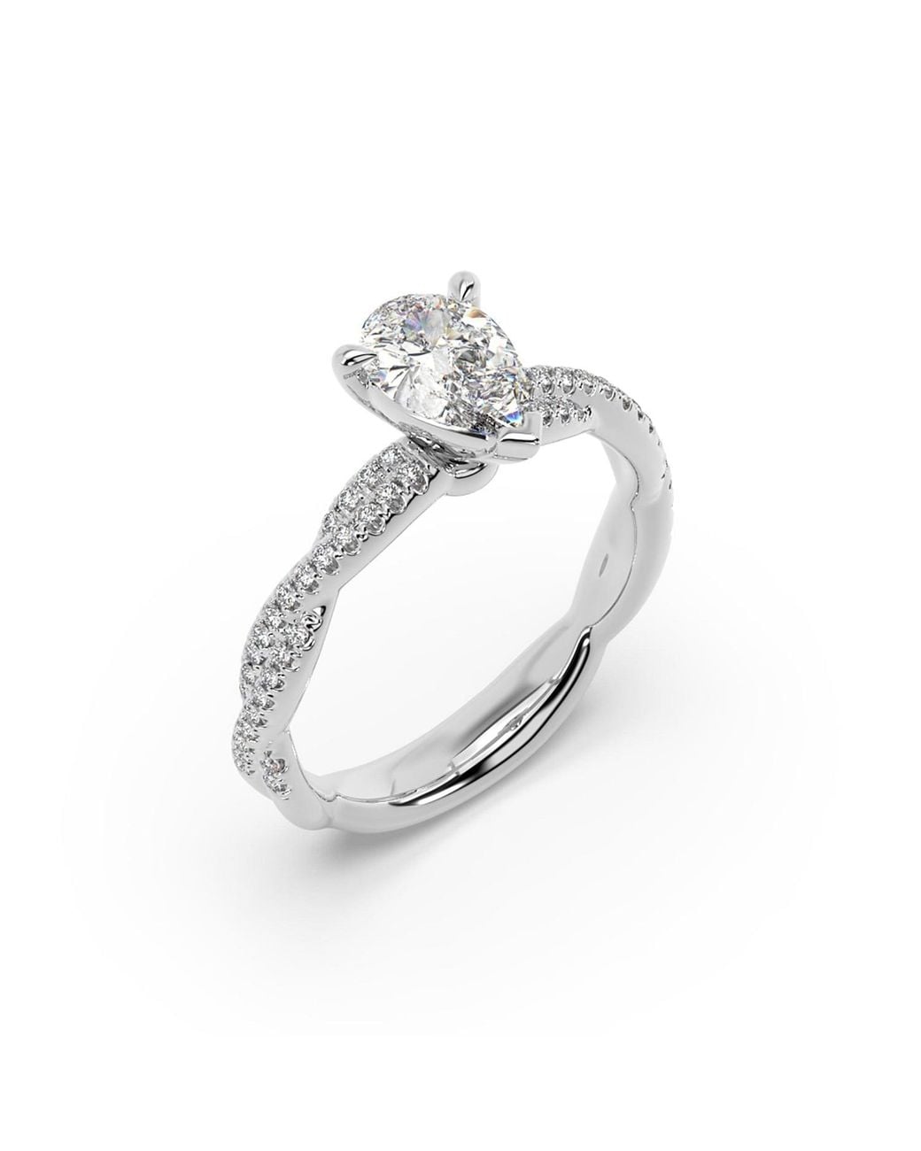Artisan Metallic 14K Shank Ring With Lab-Grown Diamond