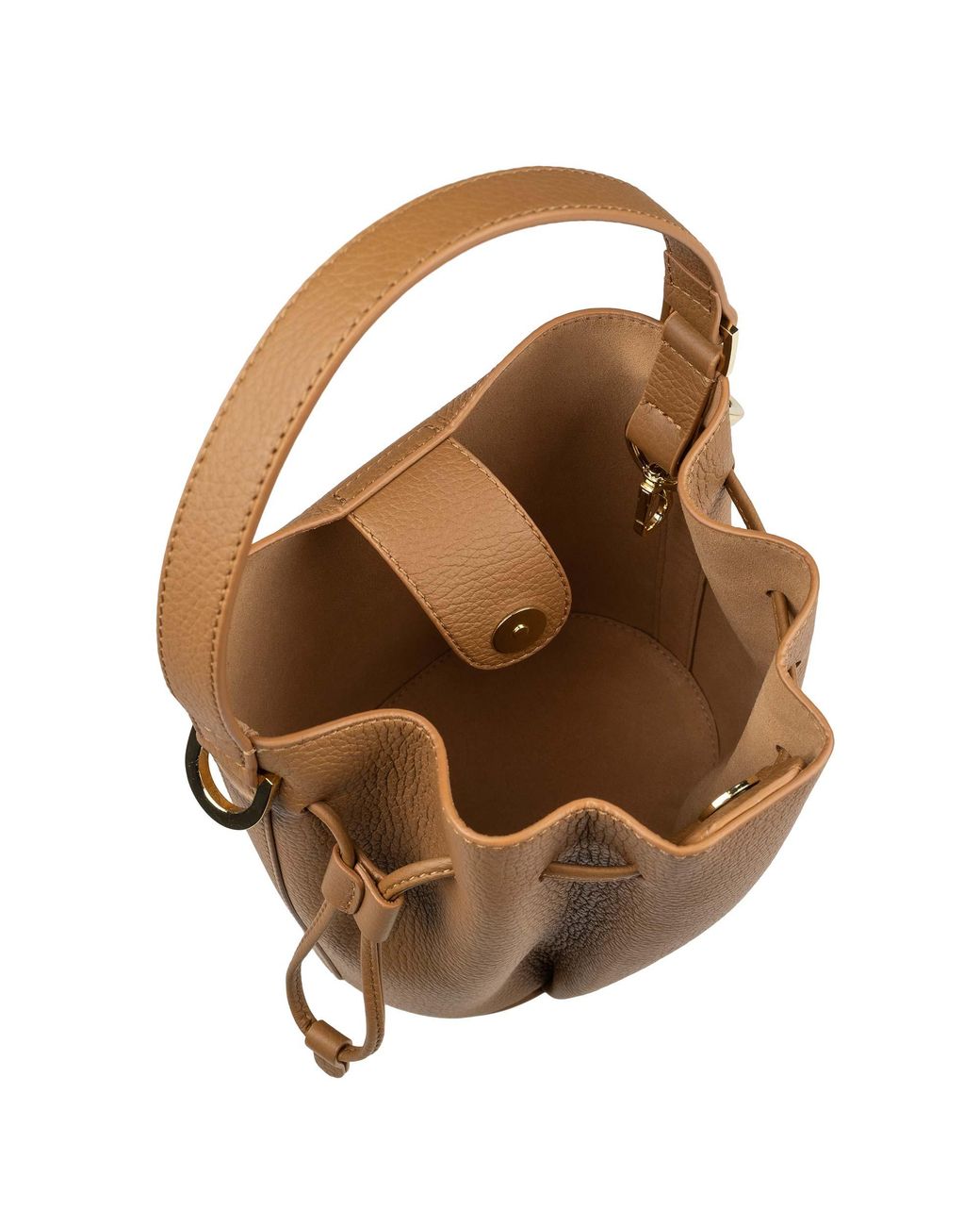 Aarni Brown Bea Bucket Bag, Cognac