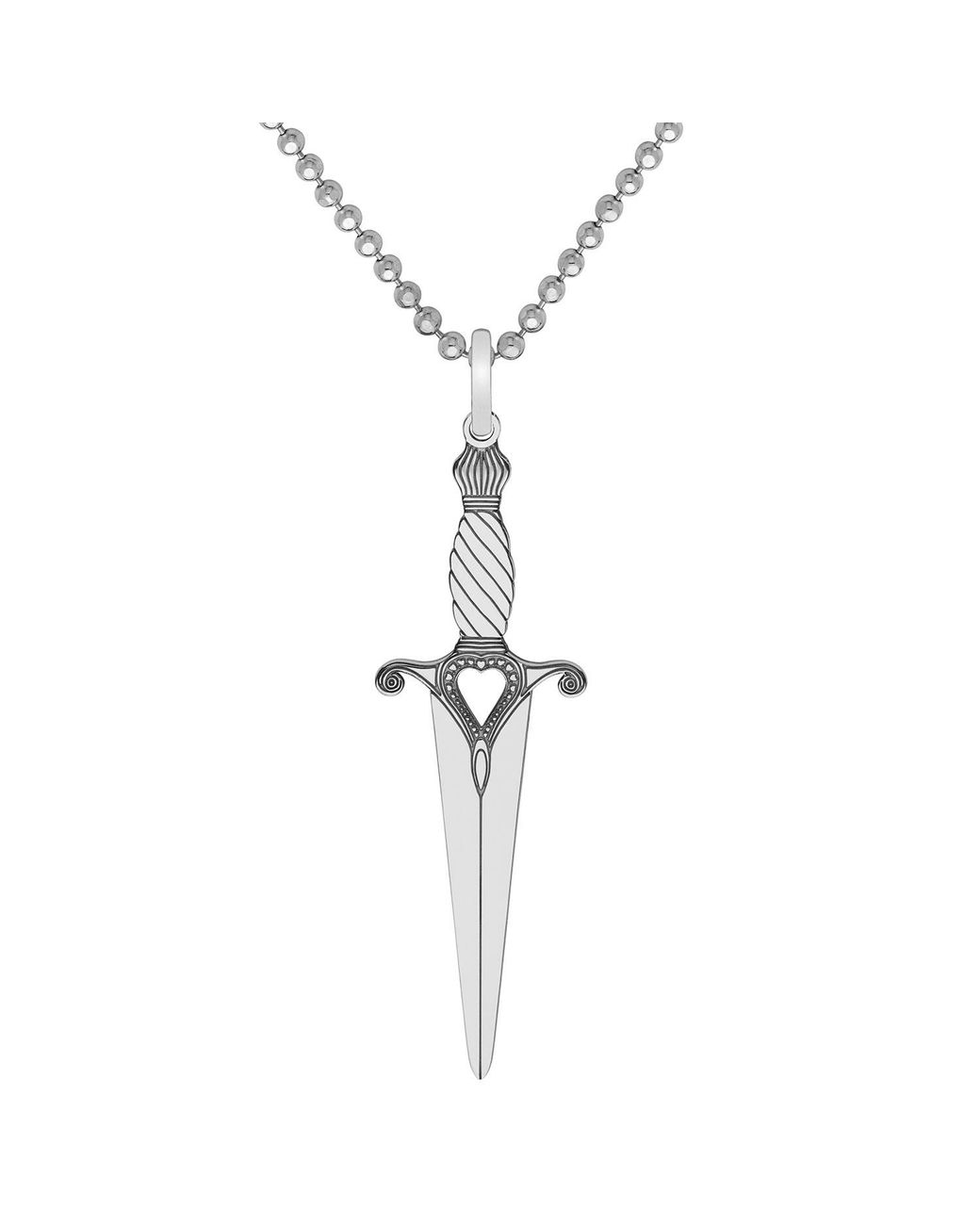 CarterGore Metallic Large Dagger Pendant Necklace