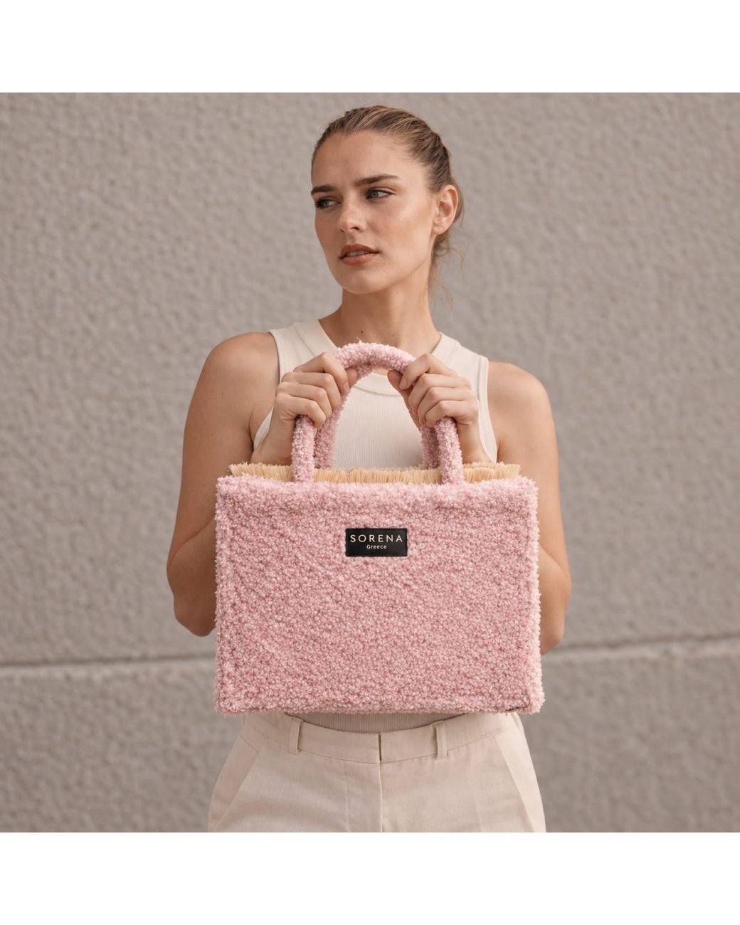 Sorena Pink Candy Medium Tote Bag