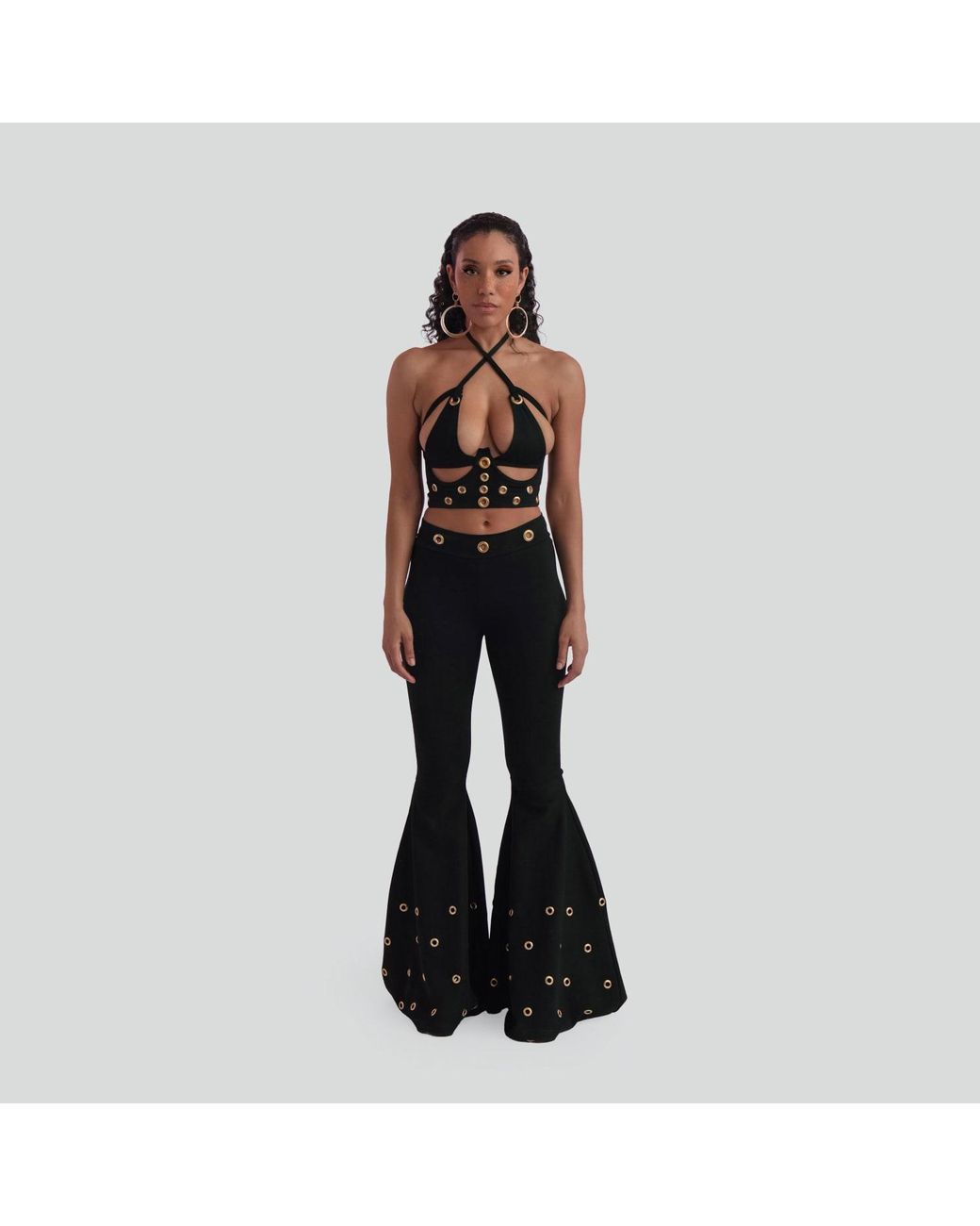 Maui X Lolita Blue Channing Stretch Bell-Bottom Pants