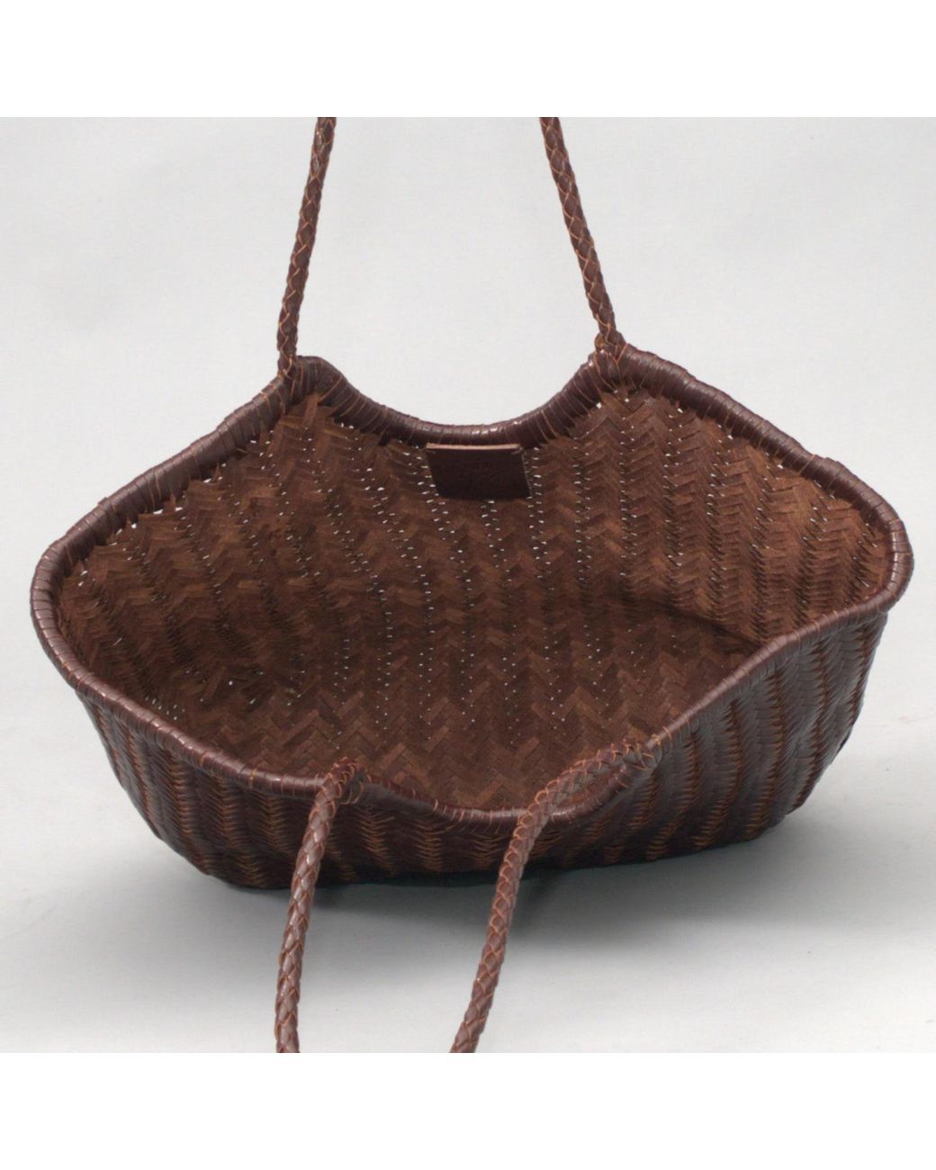 Rimini Brown Hand Woven Leather Handbag 'Vittoria'