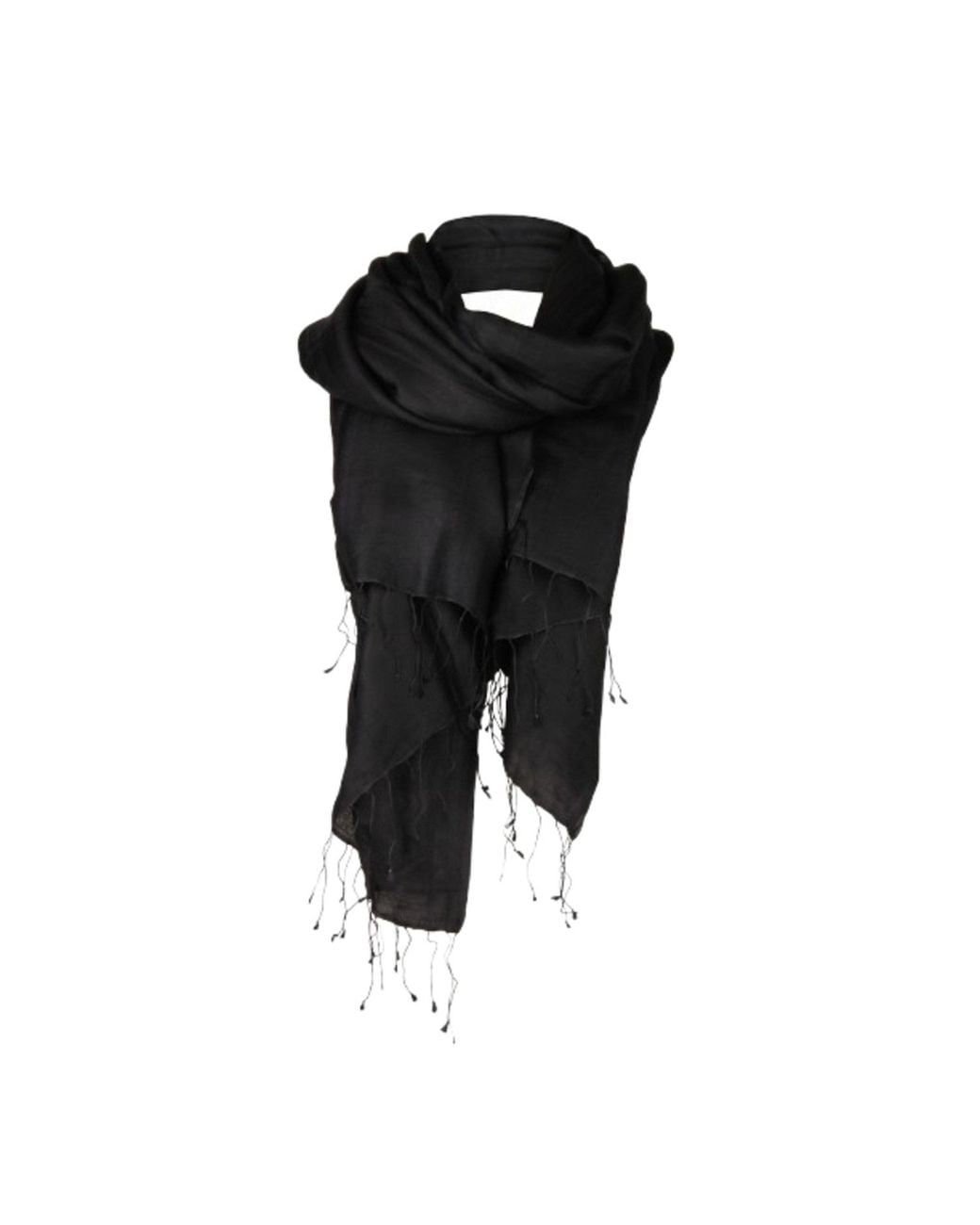 Saachi Black Arielle Summer Ombre Cashmere Pashmina Scarf