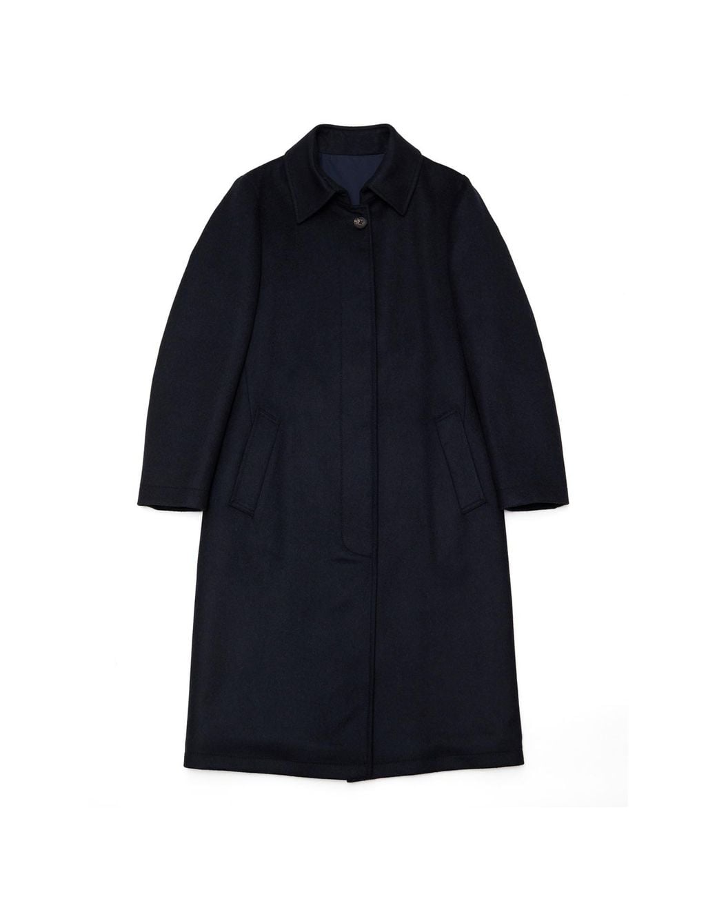 Hegarty London Blue Single Breasted Overcoat