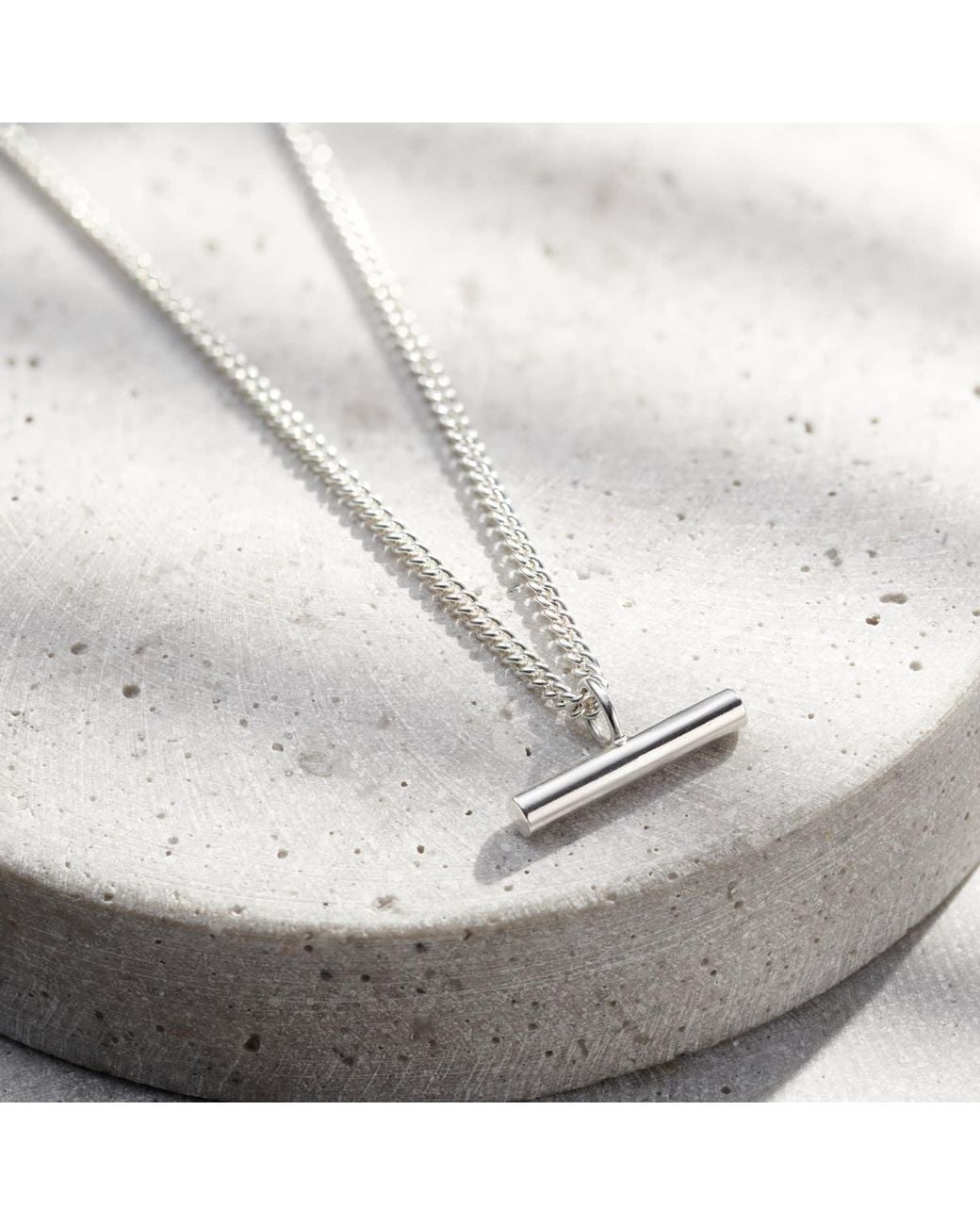 Posh Totty Designs Metallic Mini T-Bar Necklace for men