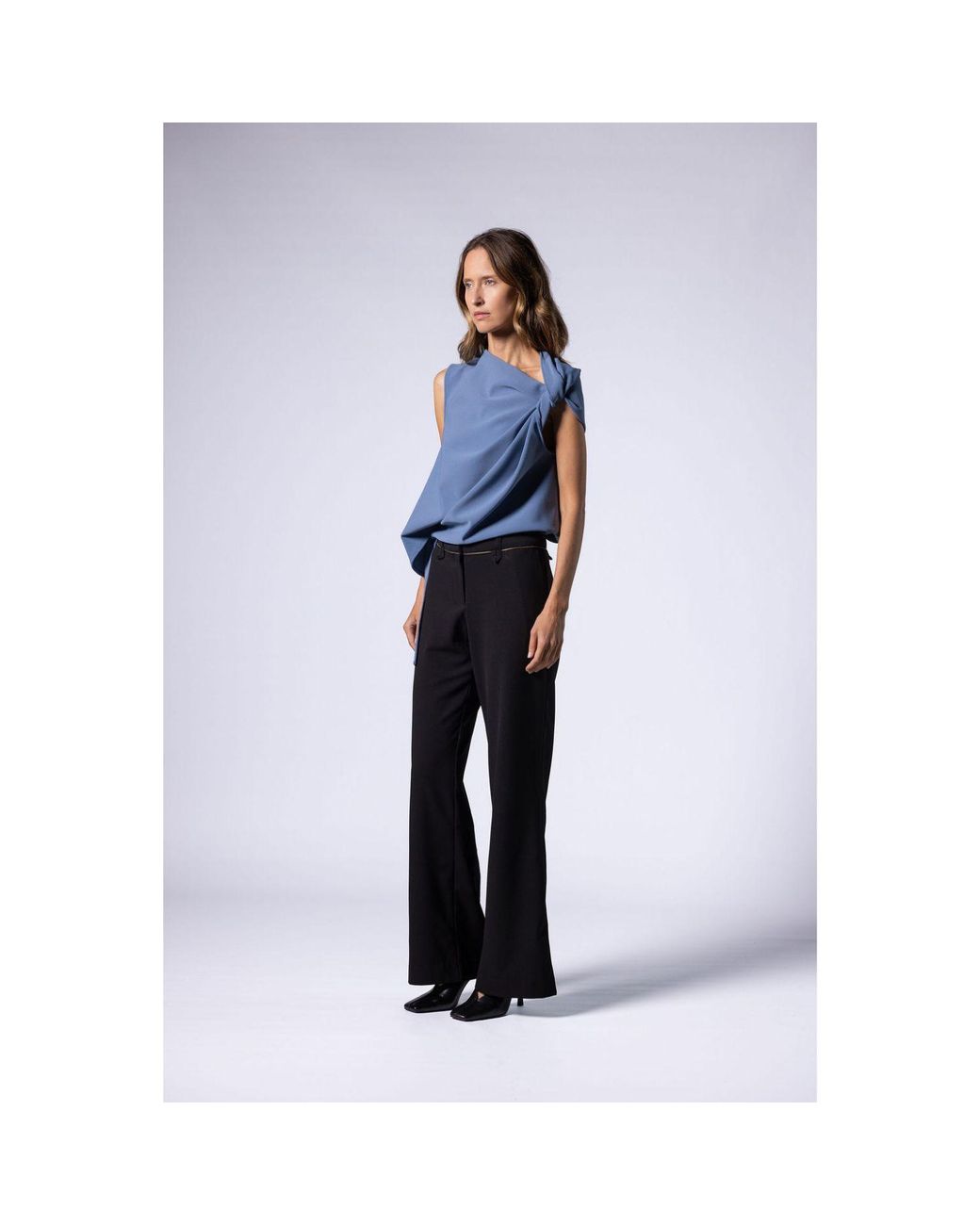 Lendrop Studios Blue Laurent Twisted Top Slate