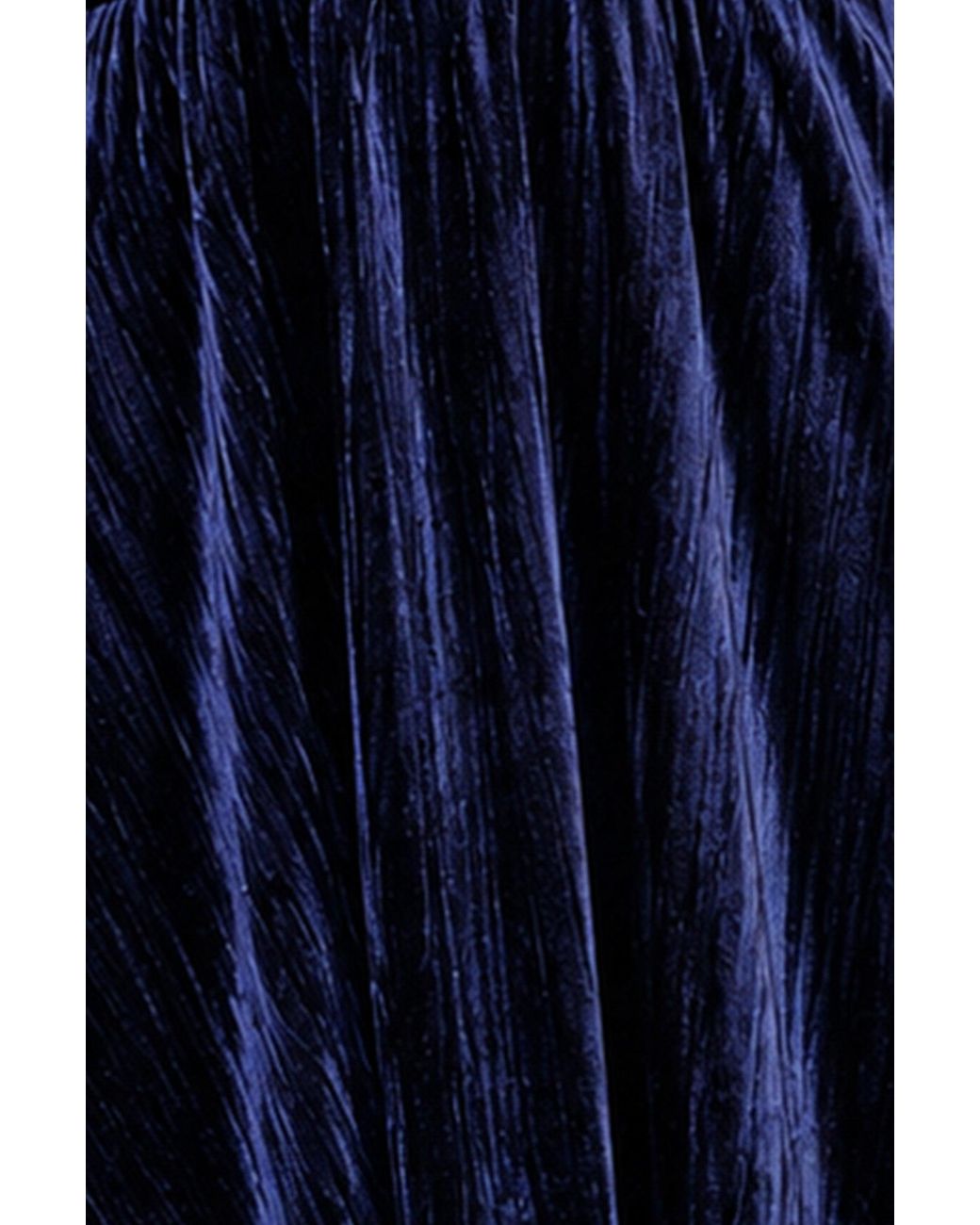Yumi' Blue Ruched Waist Velvet Skater Dress