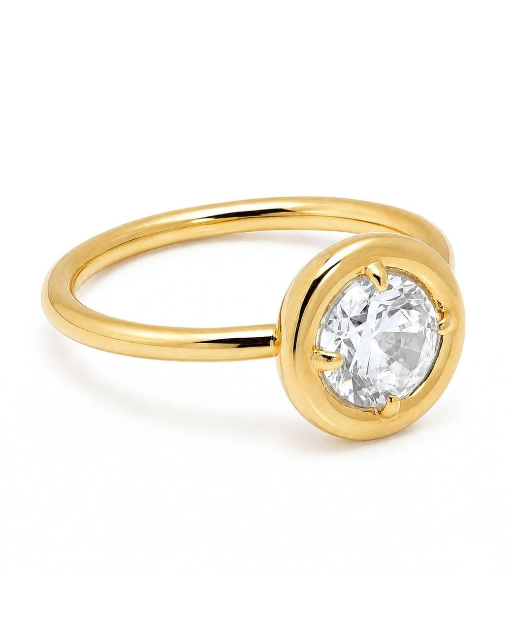 Belinda Jewelz Metallic Topaz Round Solitaire Chunky Ring