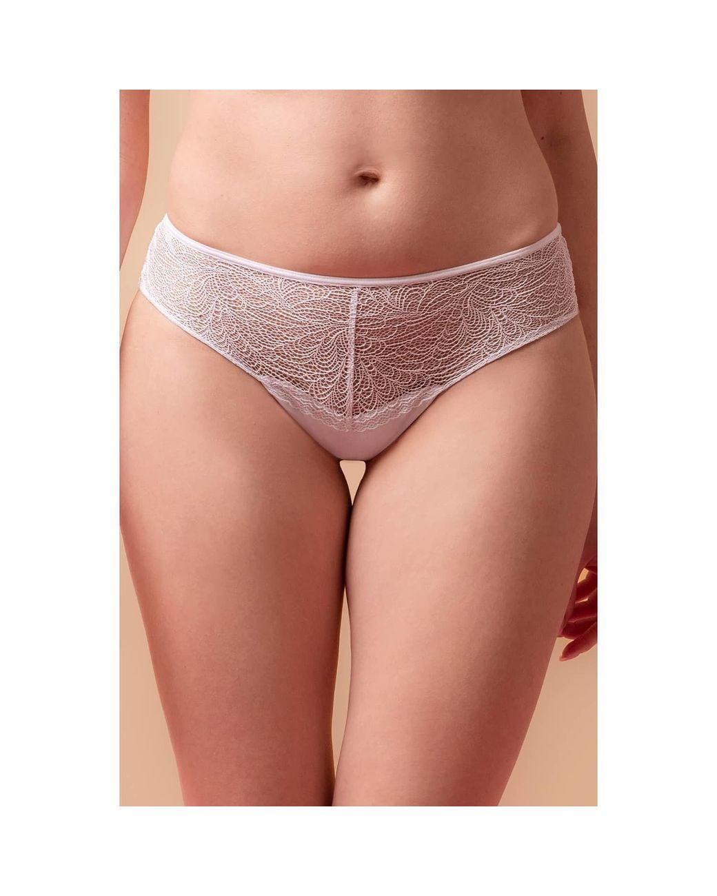 Oh!Zuza White Journal Lace Lingerie Set Bralette & Brazilian Briefs –