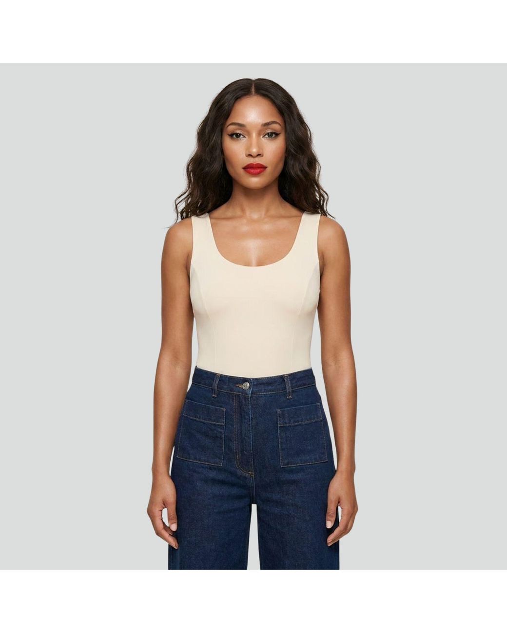 Rive & Rituel White Neutrals Larisa Ivory Bodysuit
