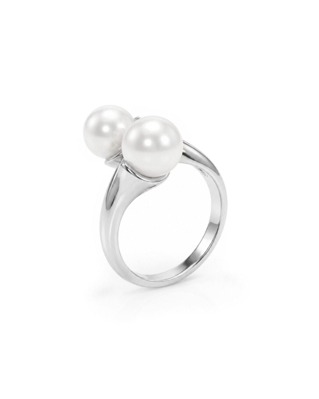 Unaloe Metallic Double Pearl Sterling Ring – Ring For