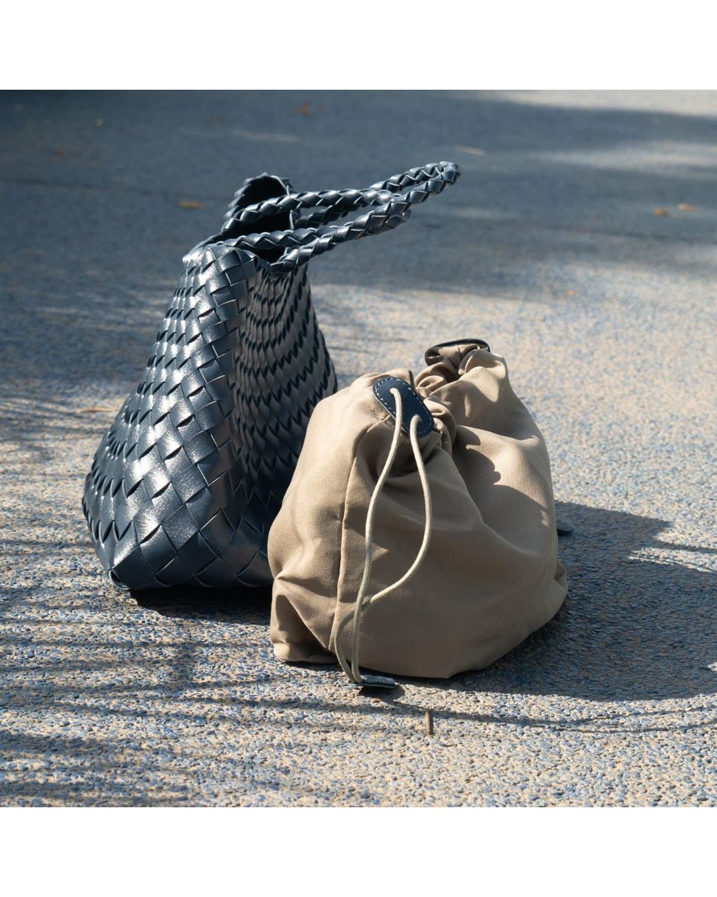 Rimini Orange Woven Vegan Leather Tote 'Elisabetta'