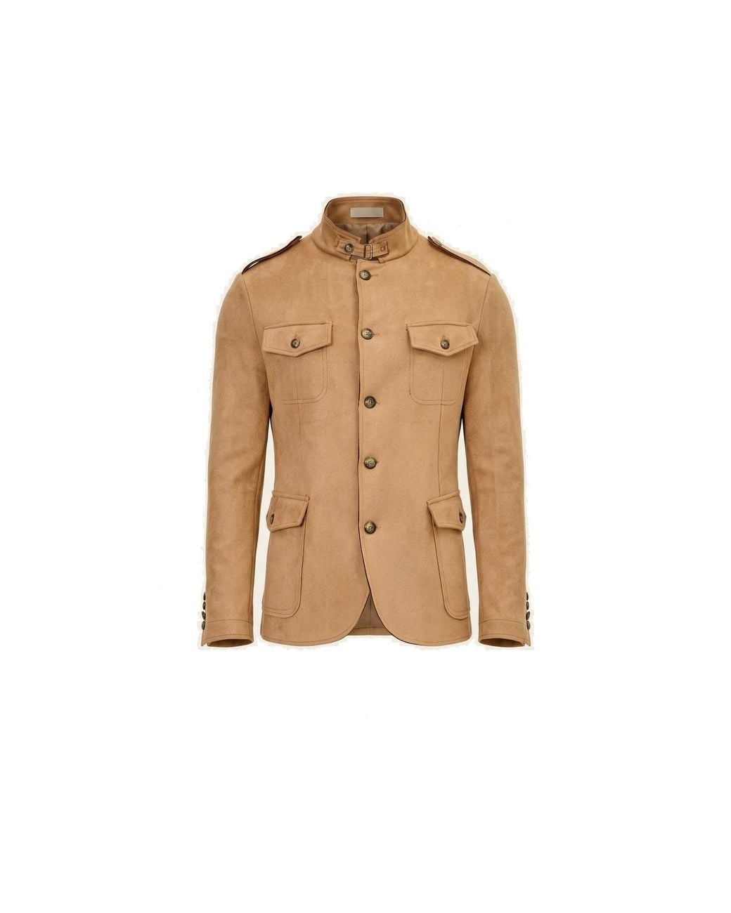 Ron Tomson Natural Neutrals Microsuede Lightweight Safari Jacket for men