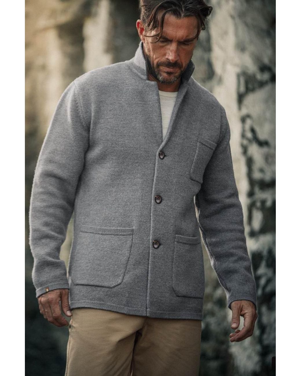 &SONS Trading Co Gray Denton Merino Wool Blazer Marl for men