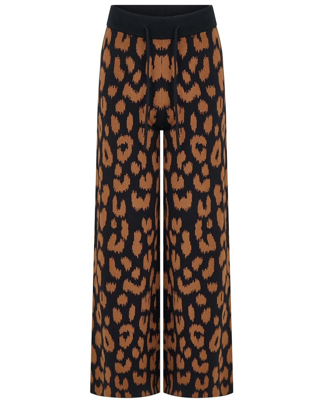 Sugarhill Brown Paulette Knitted Trousers Leopard